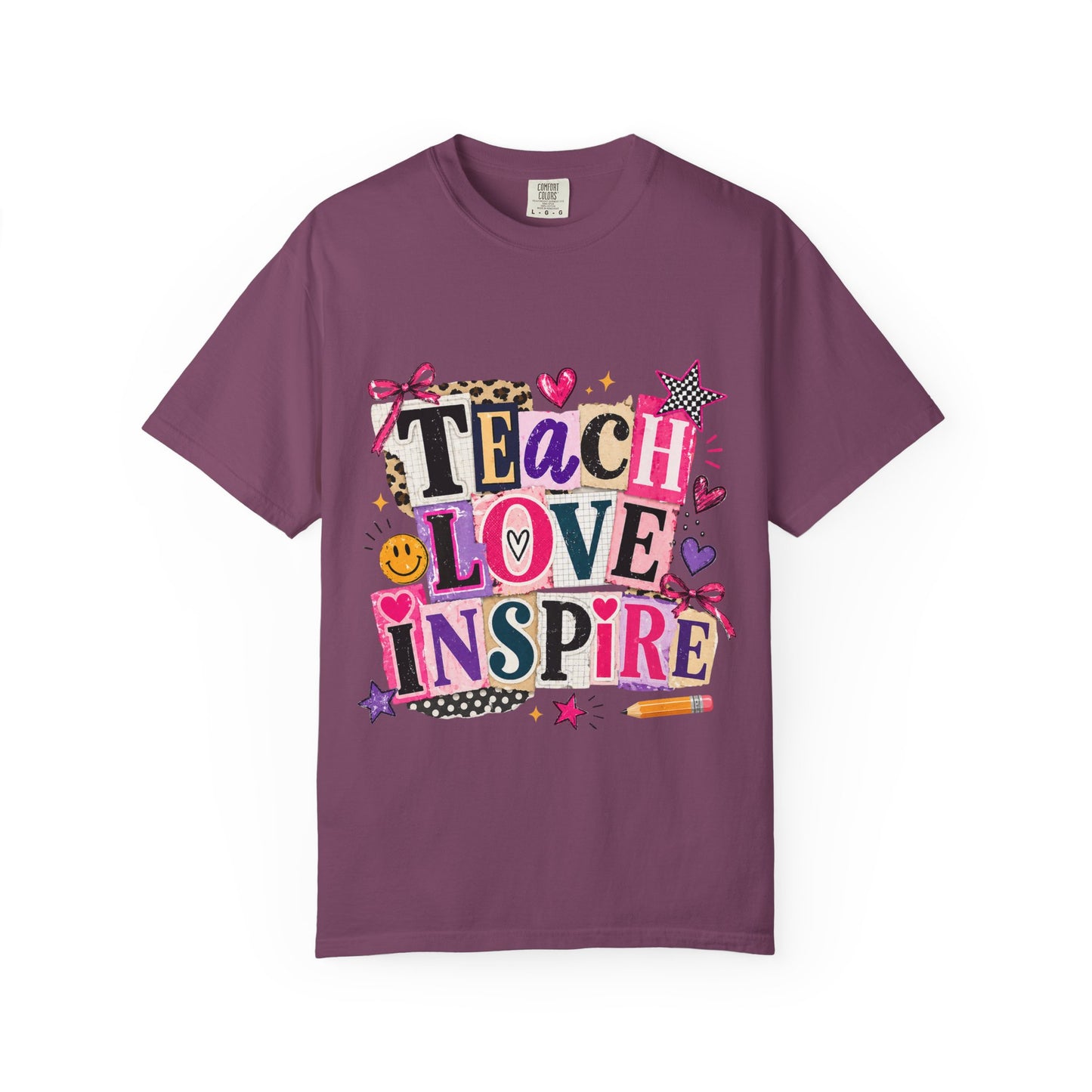 Teacher "Teach Love Inspire" T-Shirt — Colorful Classroom Teacher Gift