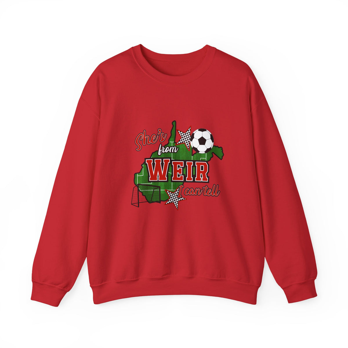 Weir She's From Soccer Crewneck