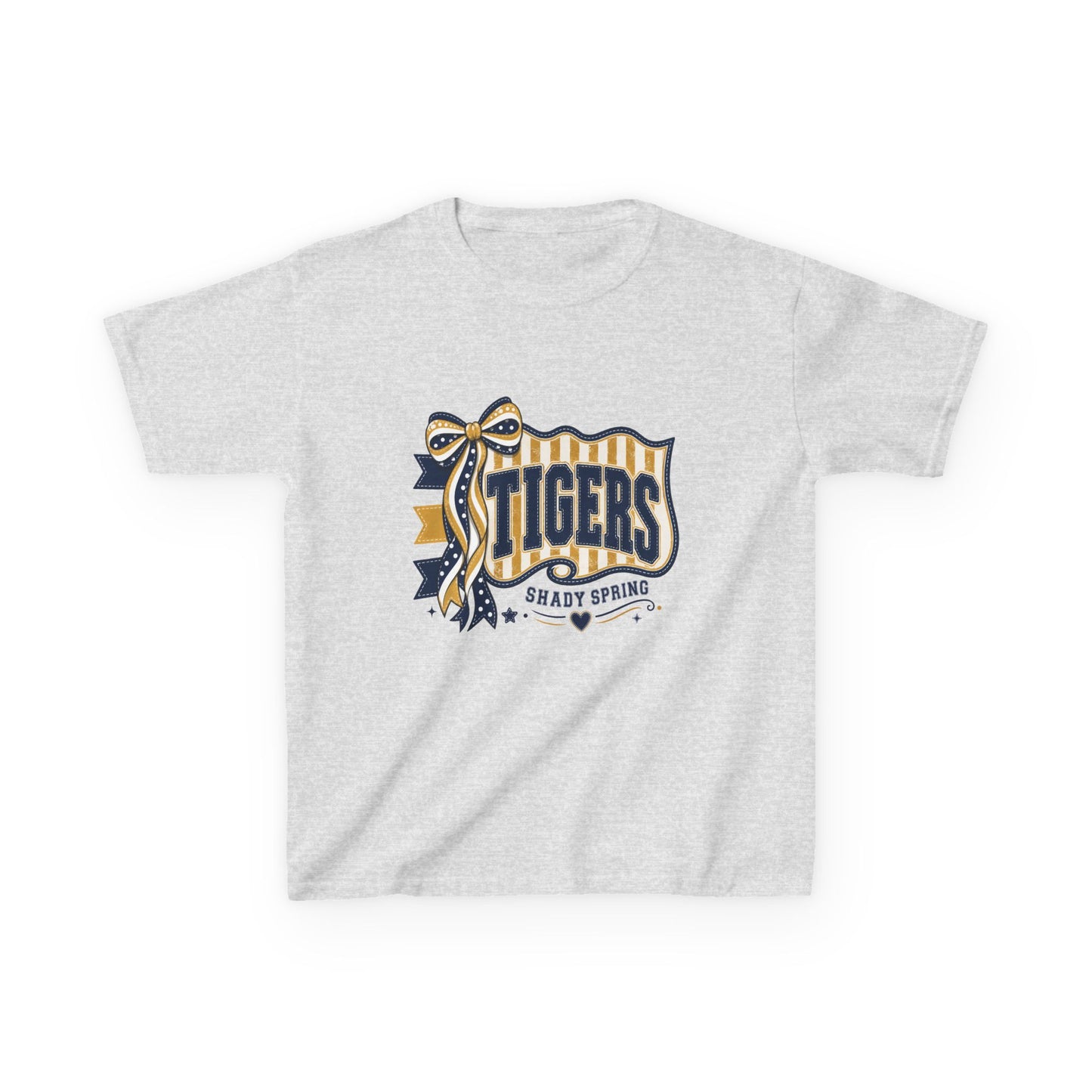 Kids Tee — 'Tigers' School Spirit Ribbon Design (Youth Game Day Shirt)