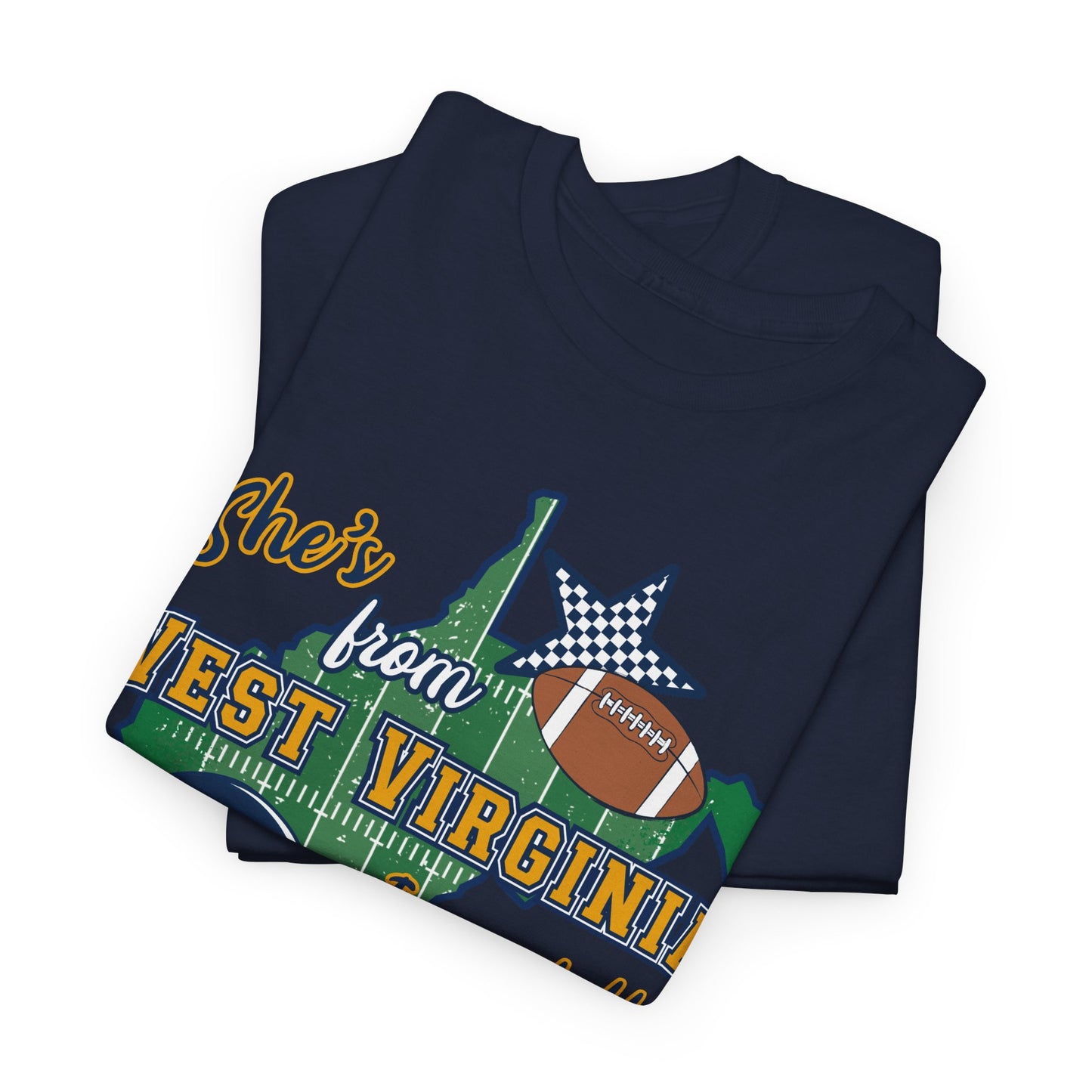 West Virginia Football T-Shirt – 'She's From West Virginia' State Pride Tee