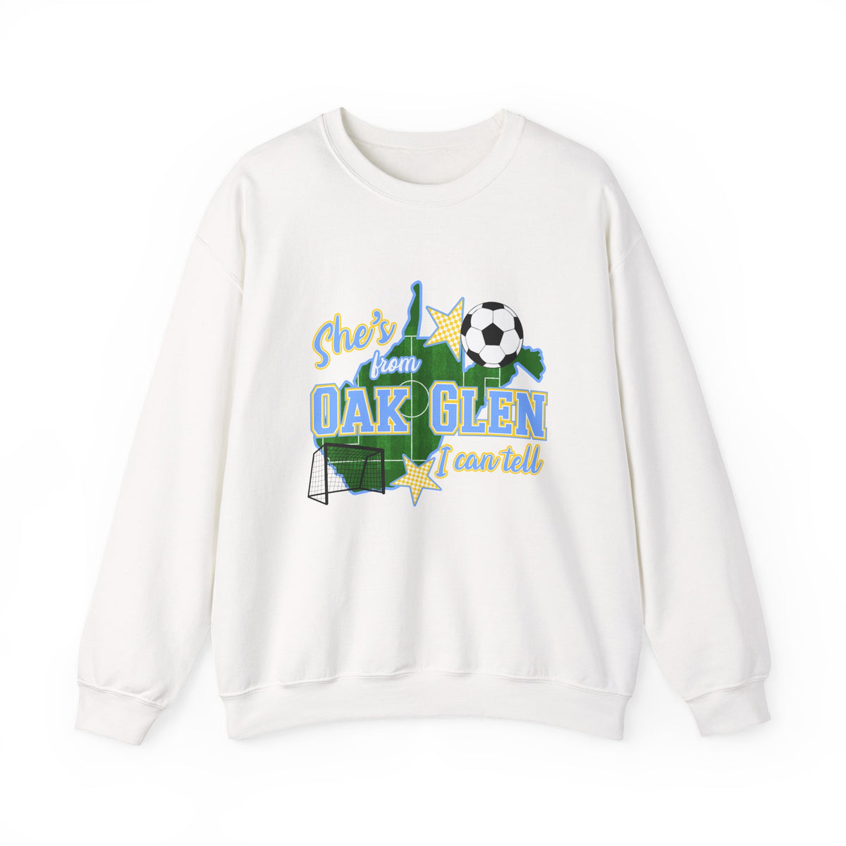 Oak Glen She's From Soccer Crewneck