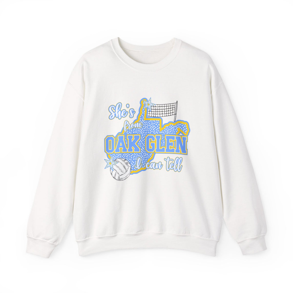 Oak Glen She's From Volleyball Crewneck