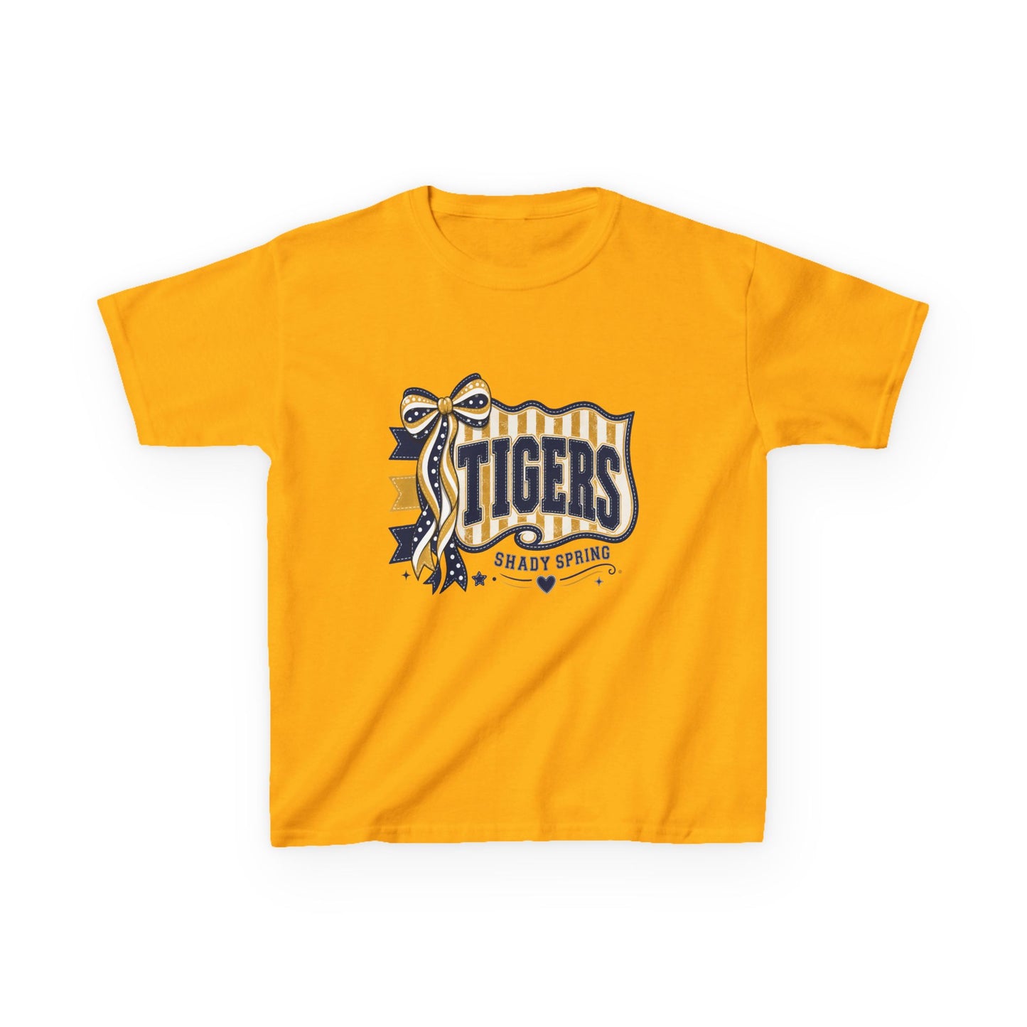 Kids Tee — 'Tigers' School Spirit Ribbon Design (Youth Game Day Shirt)