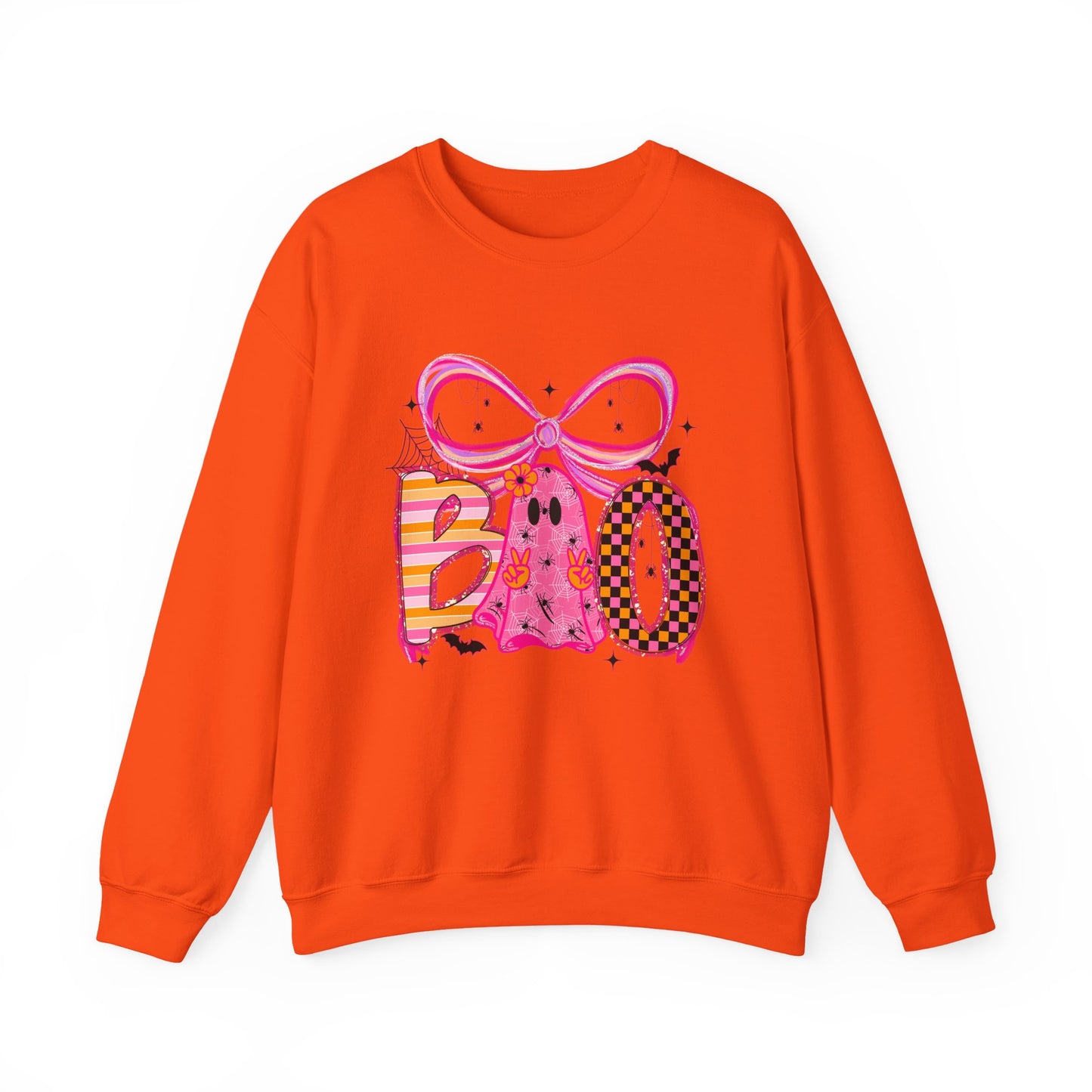 Pink Boo Halloween graphic sweatshirt | Cute spooky letters crewneck