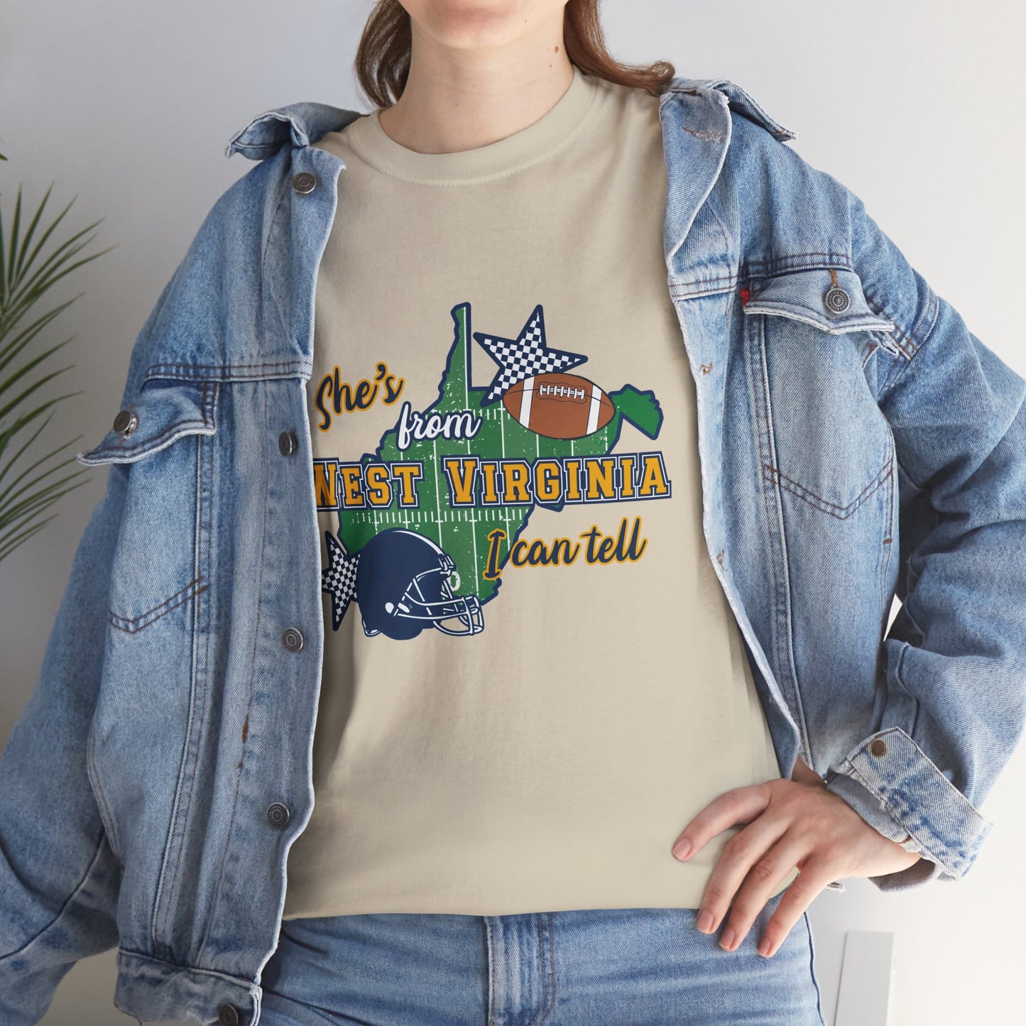 West Virginia Football T-Shirt – 'She's From West Virginia' State Pride Tee