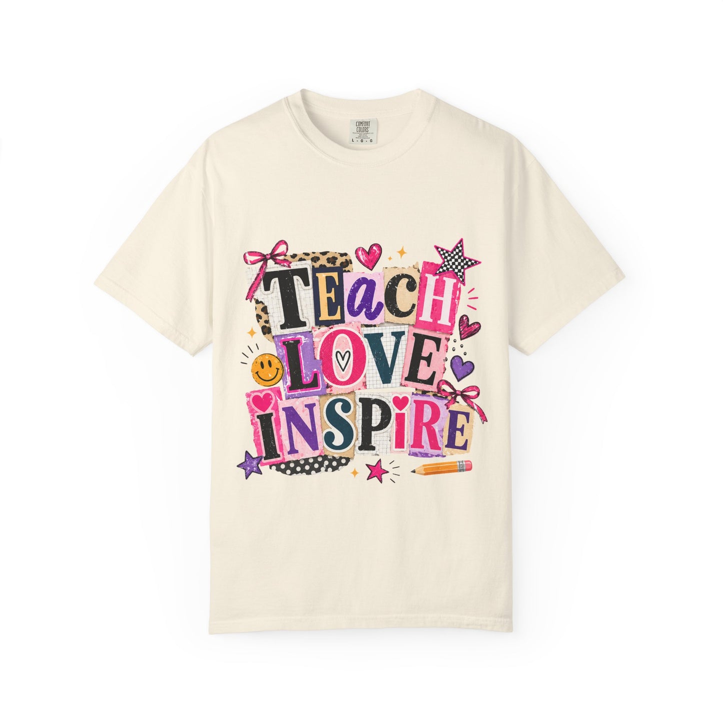 Teacher "Teach Love Inspire" T-Shirt — Colorful Classroom Teacher Gift