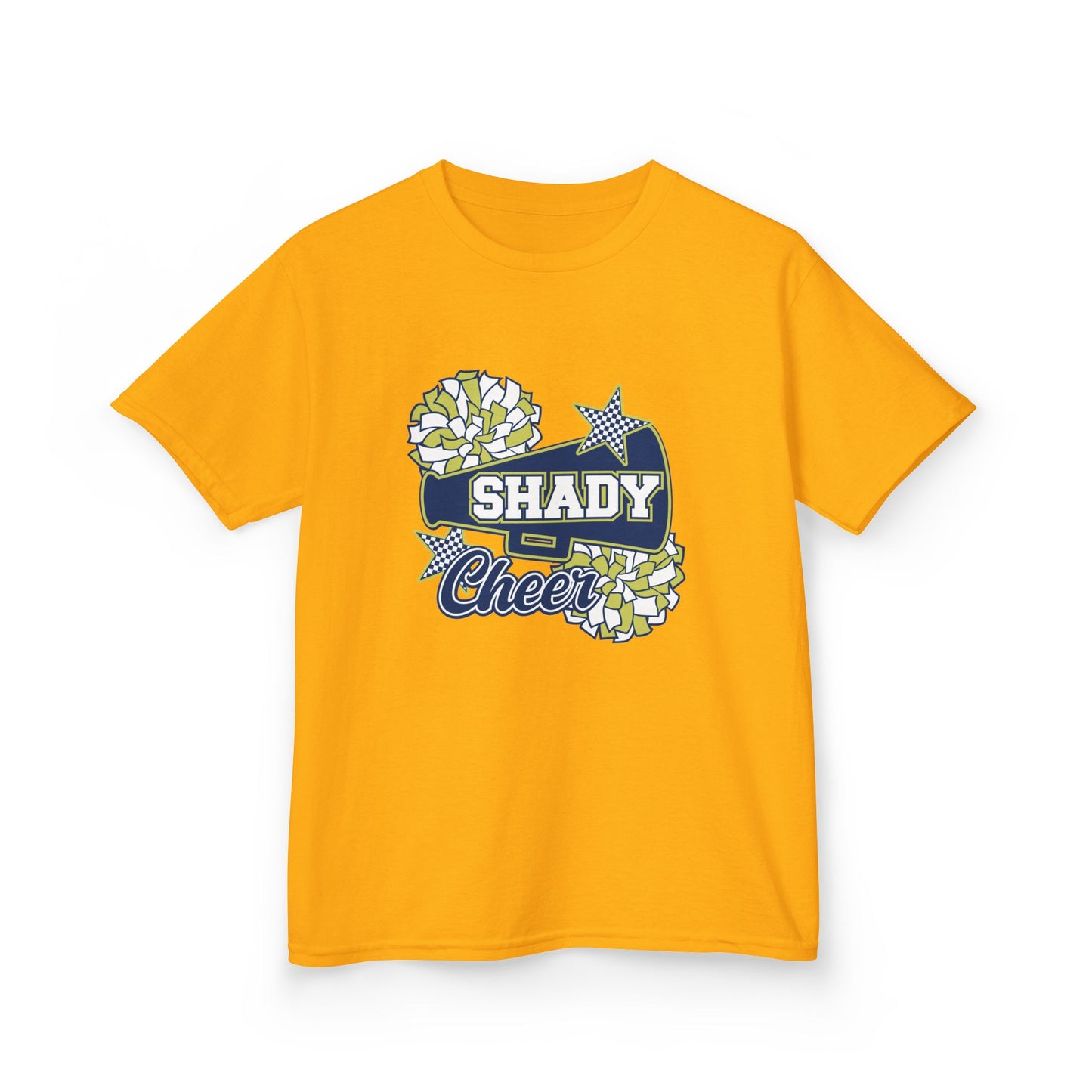 Shady Cheer Kids T-Shirt — Cheerleading Pom Pom Graphic Tee