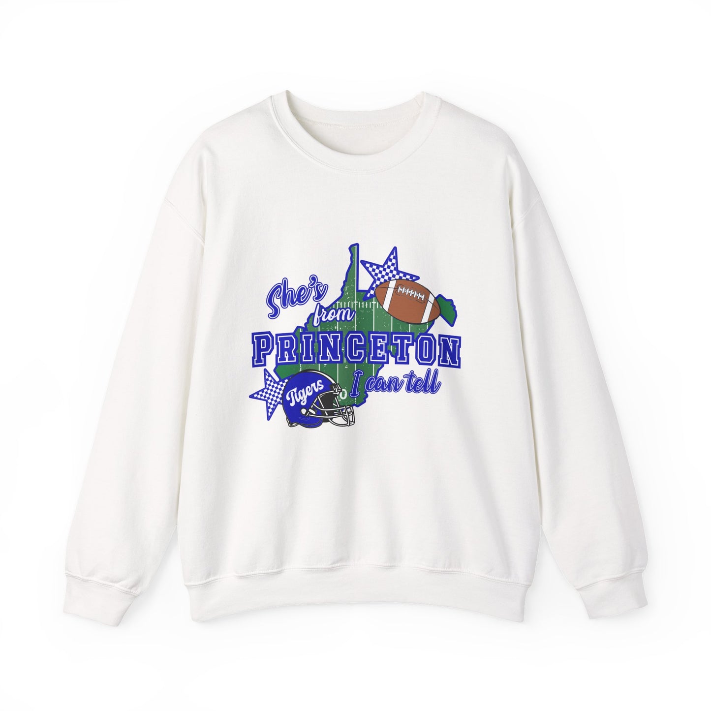 Princeton Tigers Football Crewneck Sweatshirt – “She’s from Princeton” Graphic