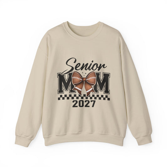 Senior Mom 2027 Football Sweatshirt — Senior Year Mom Crewneck