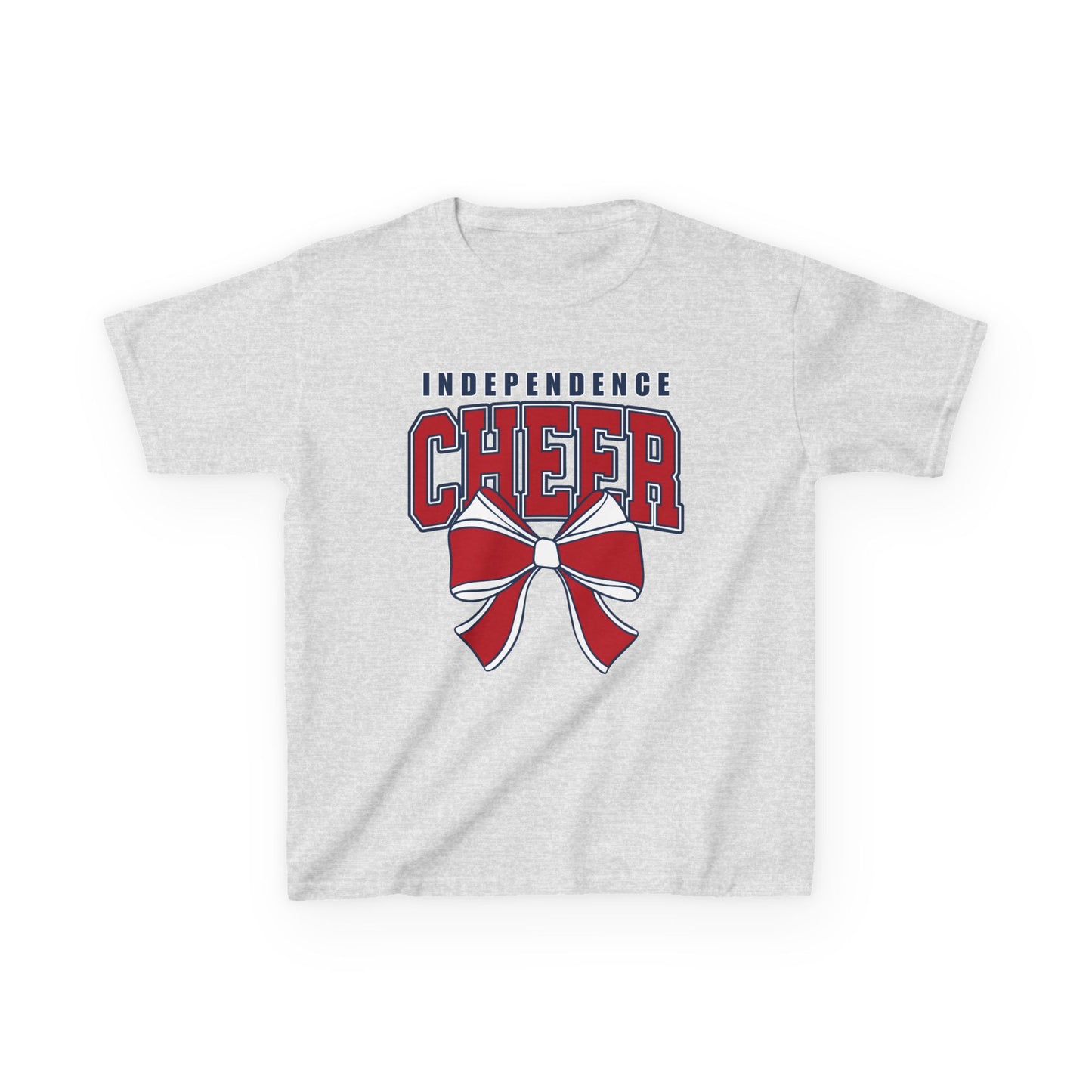 Kids Tee — Independence Cheer Shirt with Red Bow