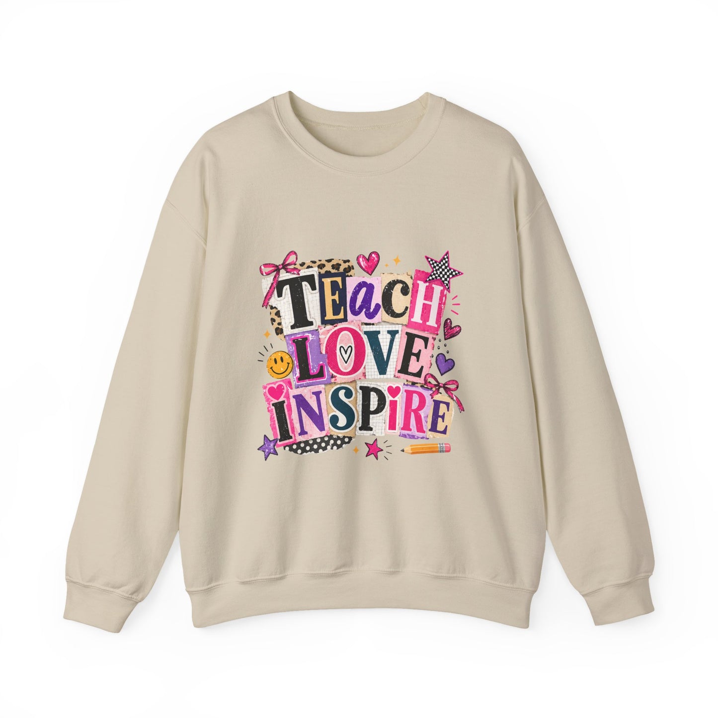 Teacher ‘Teach Love Inspire’ Crewneck Sweatshirt