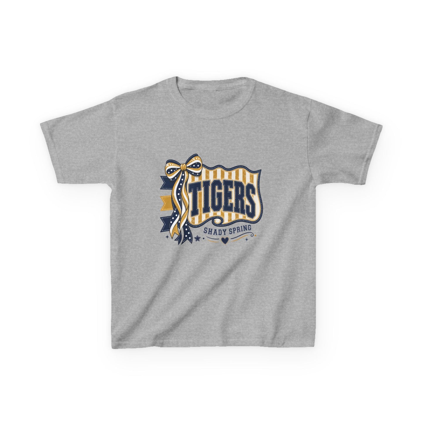 Kids Tee — 'Tigers' School Spirit Ribbon Design (Youth Game Day Shirt)