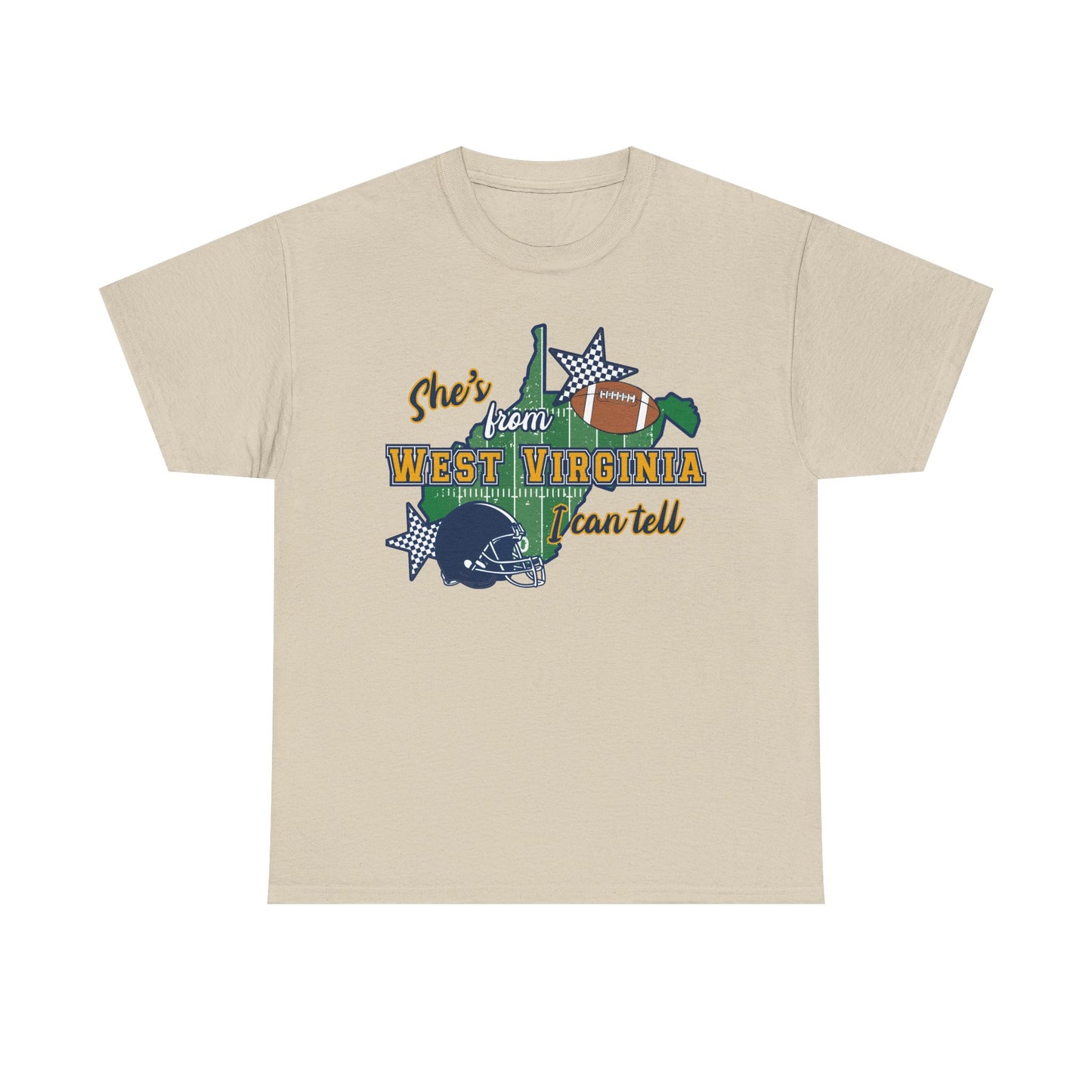 West Virginia Football T-Shirt – 'She's From West Virginia' State Pride Tee