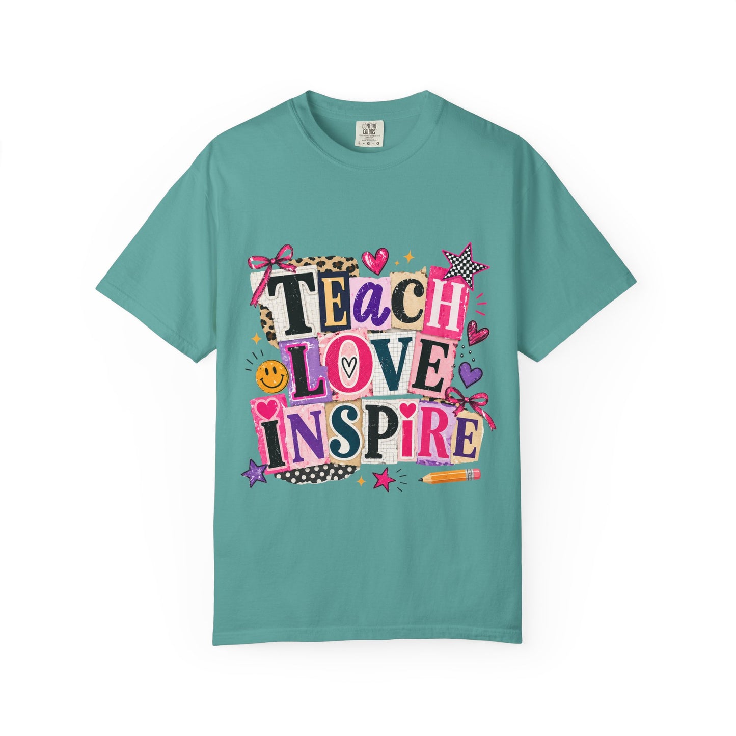 Teacher "Teach Love Inspire" T-Shirt — Colorful Classroom Teacher Gift