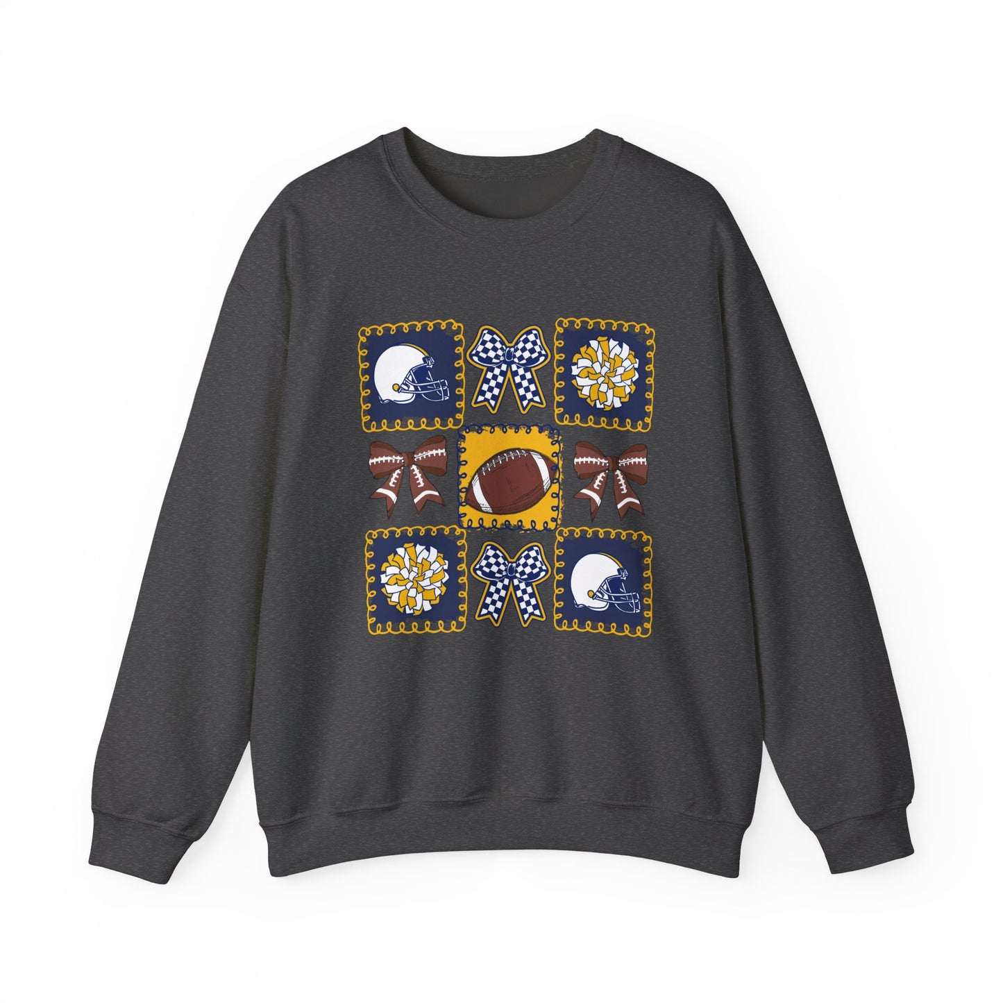 WV Football Patchwork Crewneck Sweatshirt