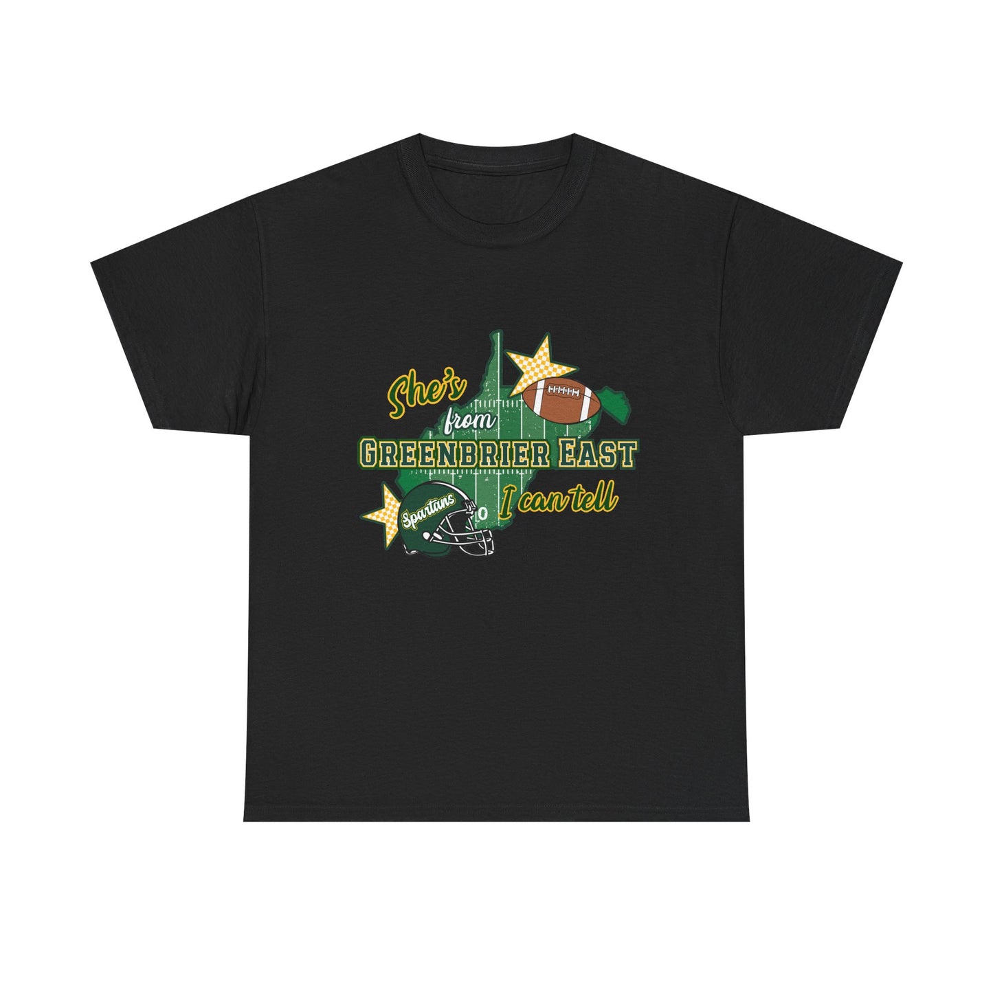 Greenbrier East Football Tee — "She’s From Greenbrier East I Can Tell"