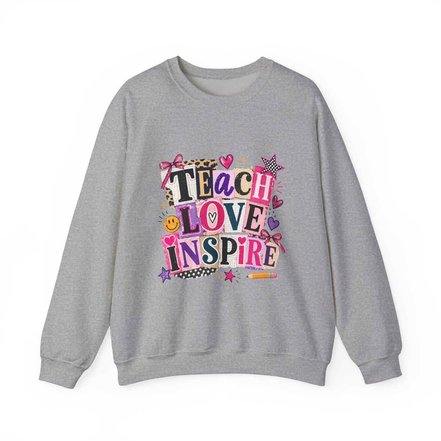 Teacher ‘Teach Love Inspire’ Crewneck Sweatshirt
