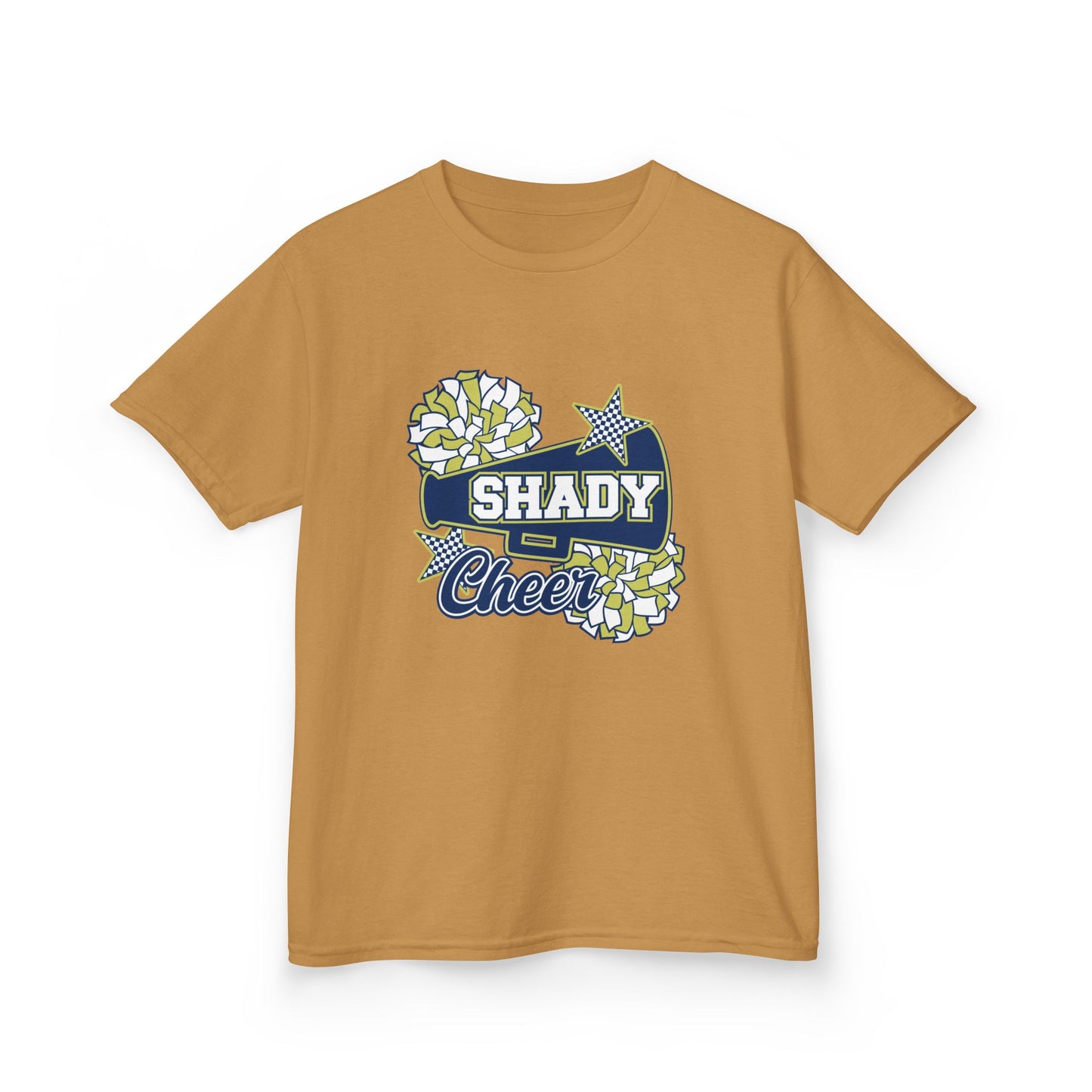Shady Cheer Kids T-Shirt — Cheerleading Pom Pom Graphic Tee