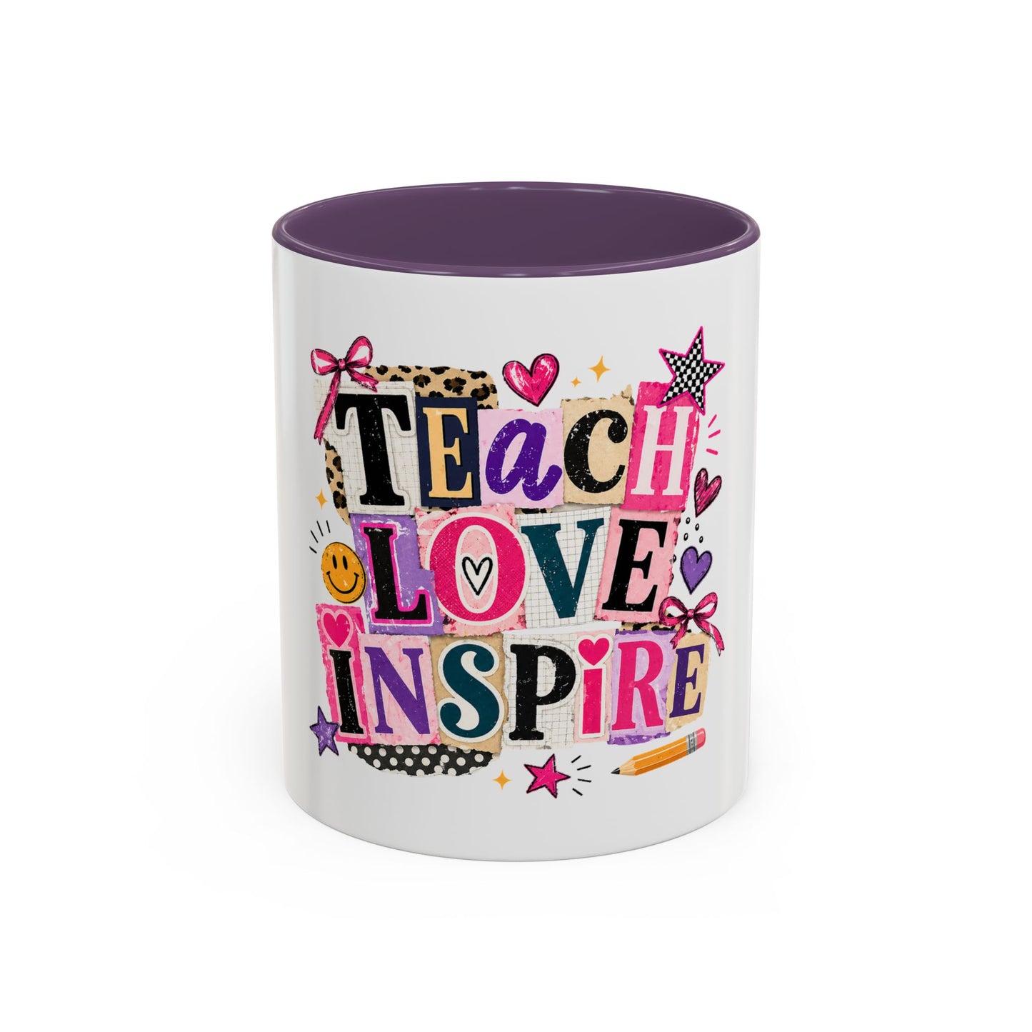 Teach Love Inspire Coffee Mug — Colorful Teacher Appreciation Gift