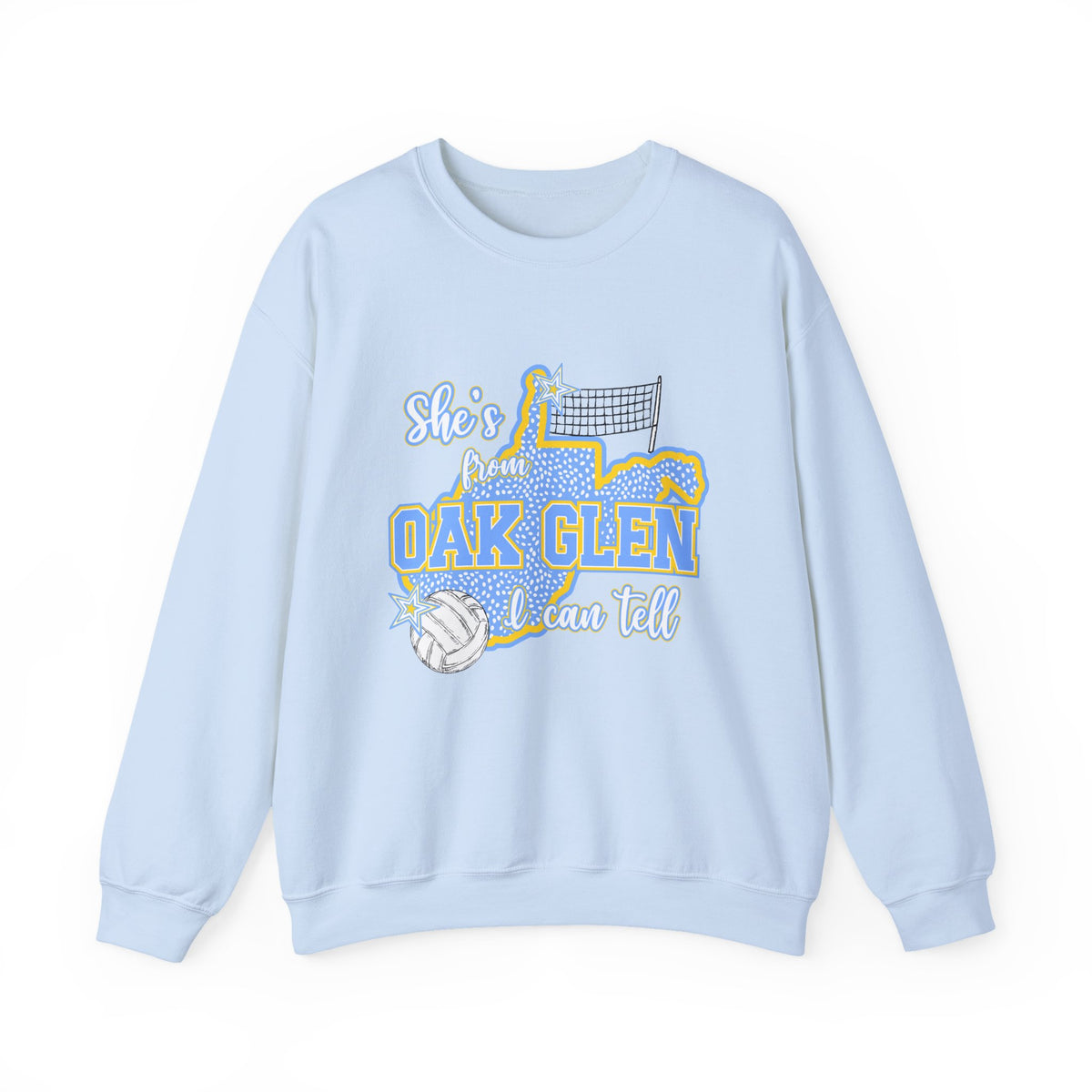 Oak Glen She's From Volleyball Crewneck