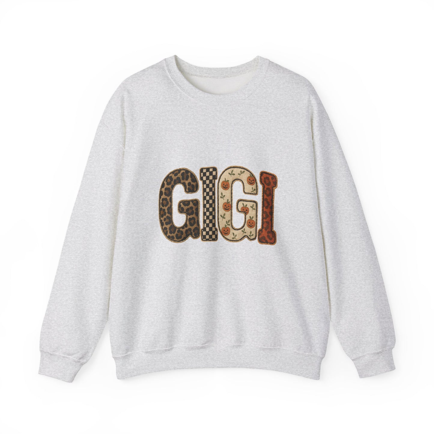 Gigi Leopard & Floral Crewneck Sweatshirt - Grandma 'GIGI' Cozy Gift