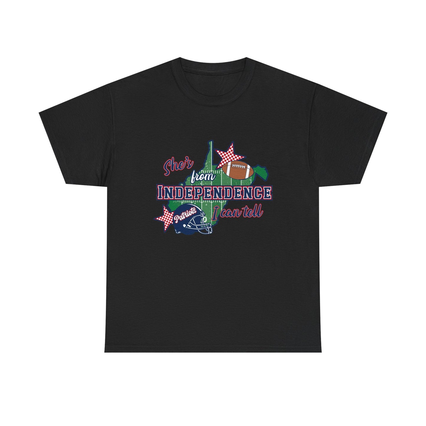 Independence State Pride Tee — "She’s from INDEPENDENCE" Graphic T-Shirt