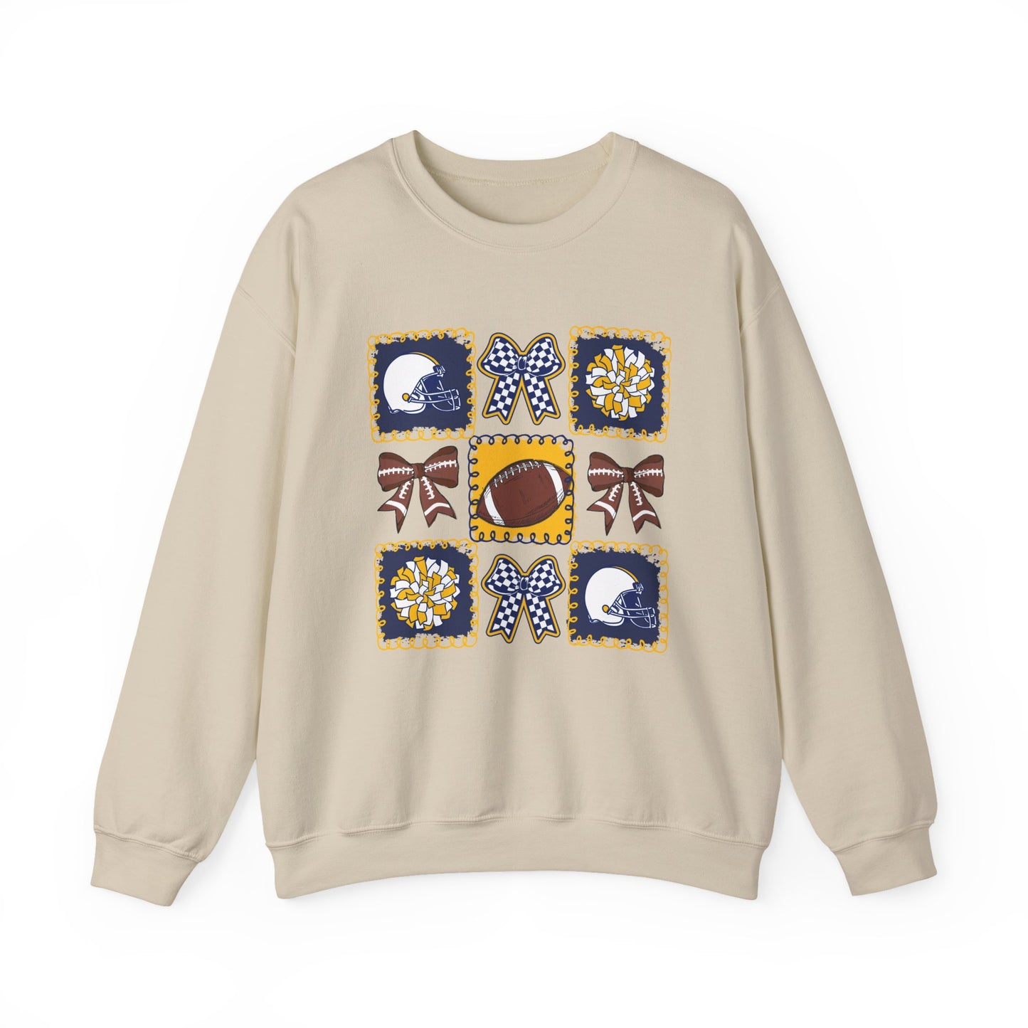 WV Football Patchwork Crewneck Sweatshirt