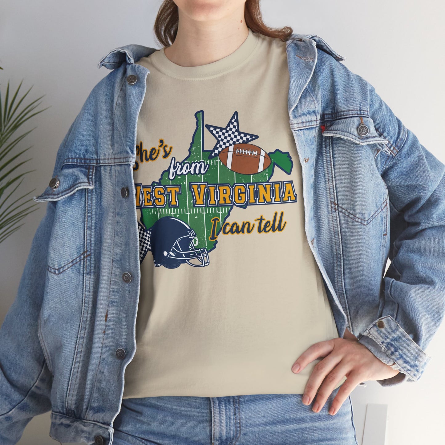 West Virginia Football T-Shirt – 'She's From West Virginia' State Pride Tee