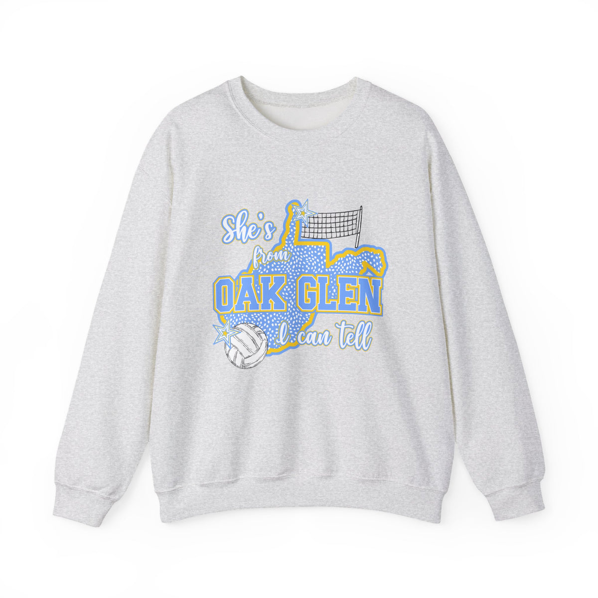 Oak Glen She's From Volleyball Crewneck