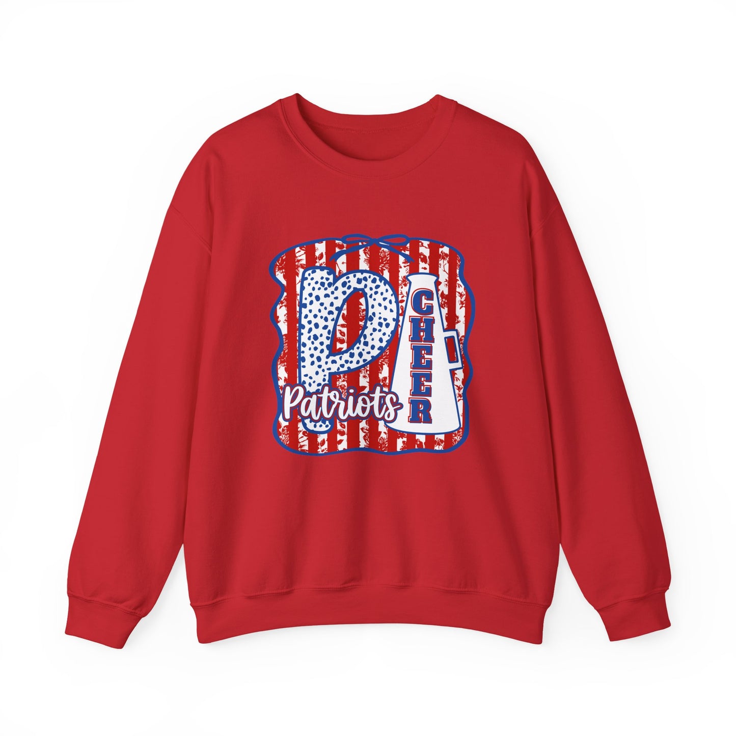 Patriots Cheer Crewneck Sweatshirt — Red, White & Blue