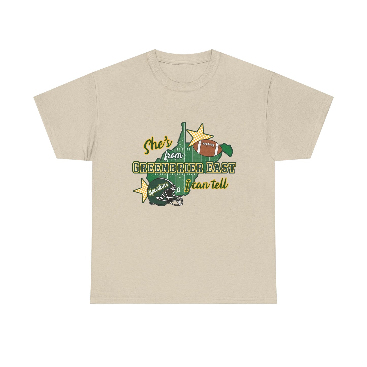 Greenbrier East Football Tee — "She’s From Greenbrier East I Can Tell"