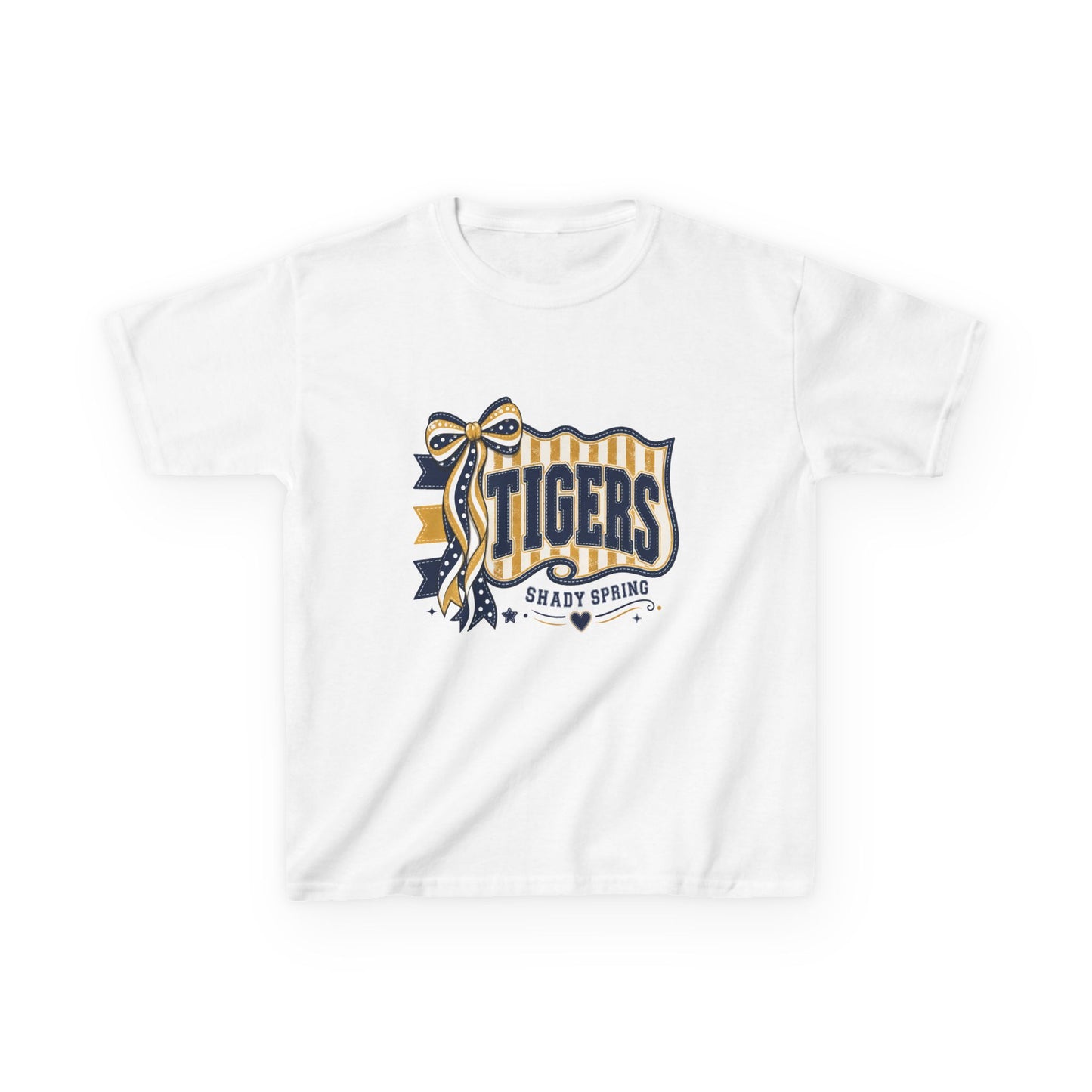 Kids Tee — 'Tigers' School Spirit Ribbon Design (Youth Game Day Shirt)