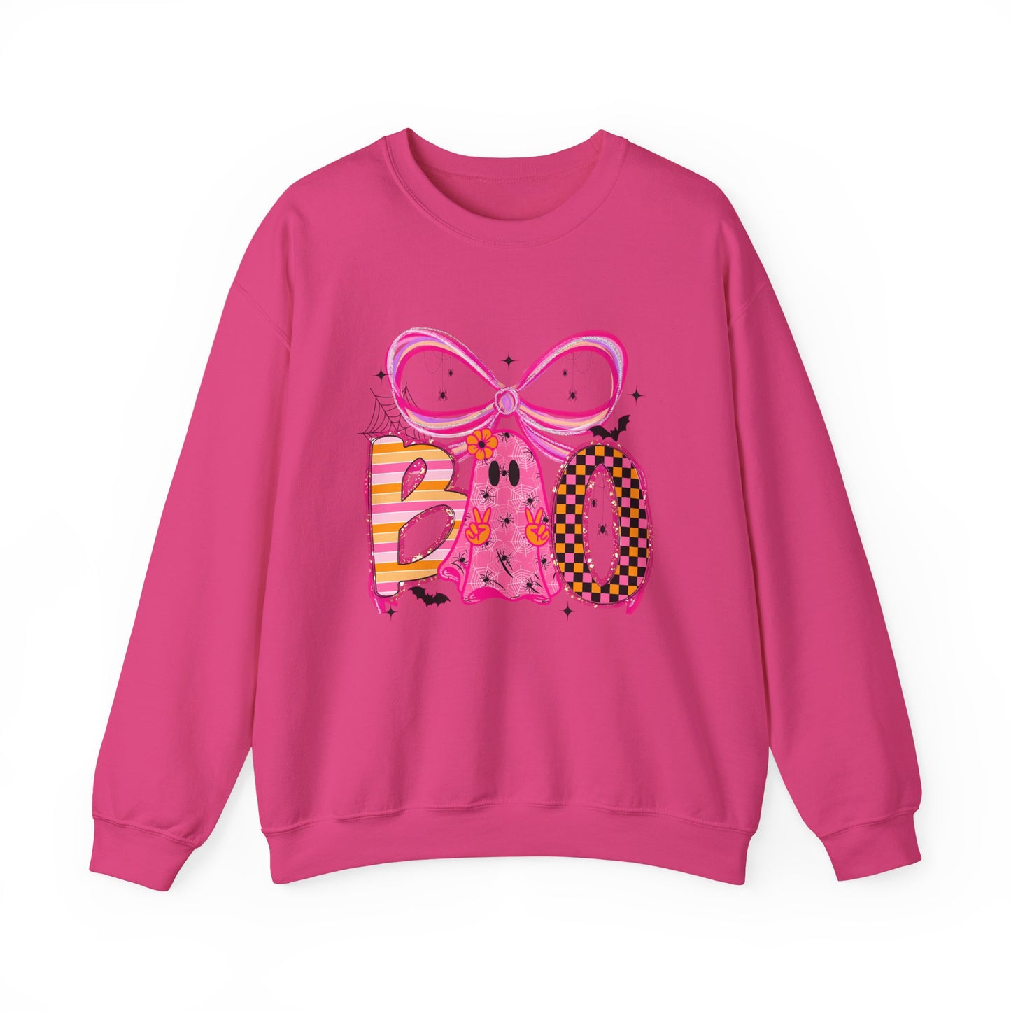 Pink Boo Halloween graphic sweatshirt | Cute spooky letters crewneck