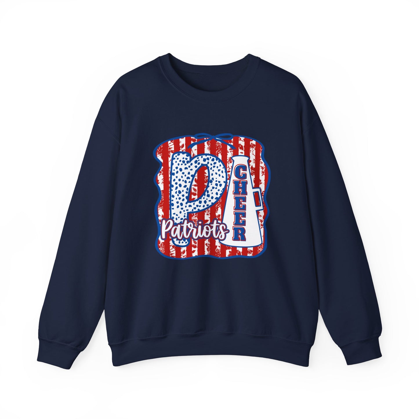 Patriots Cheer Crewneck Sweatshirt — Red, White & Blue