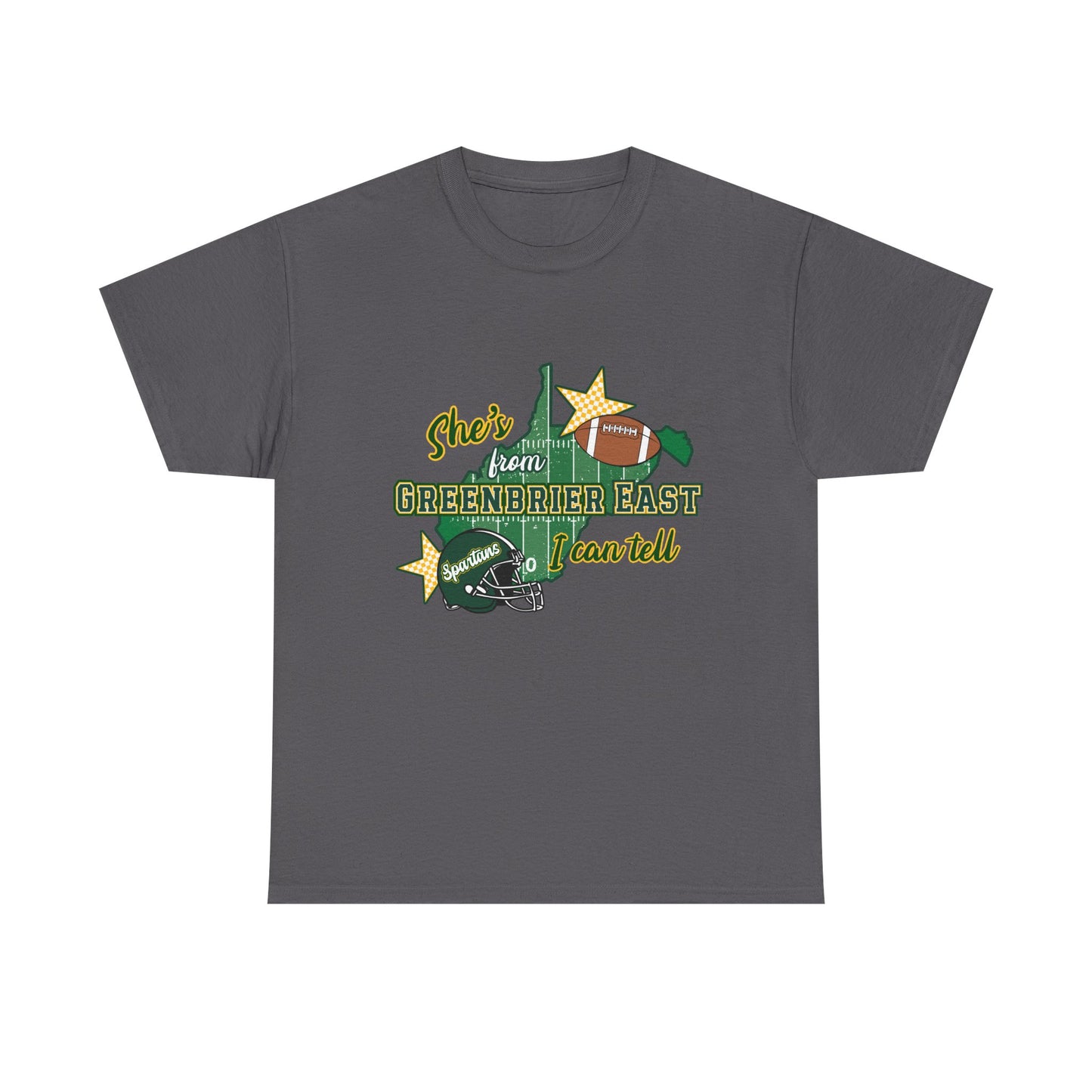 Greenbrier East Football Tee — "She’s From Greenbrier East I Can Tell"