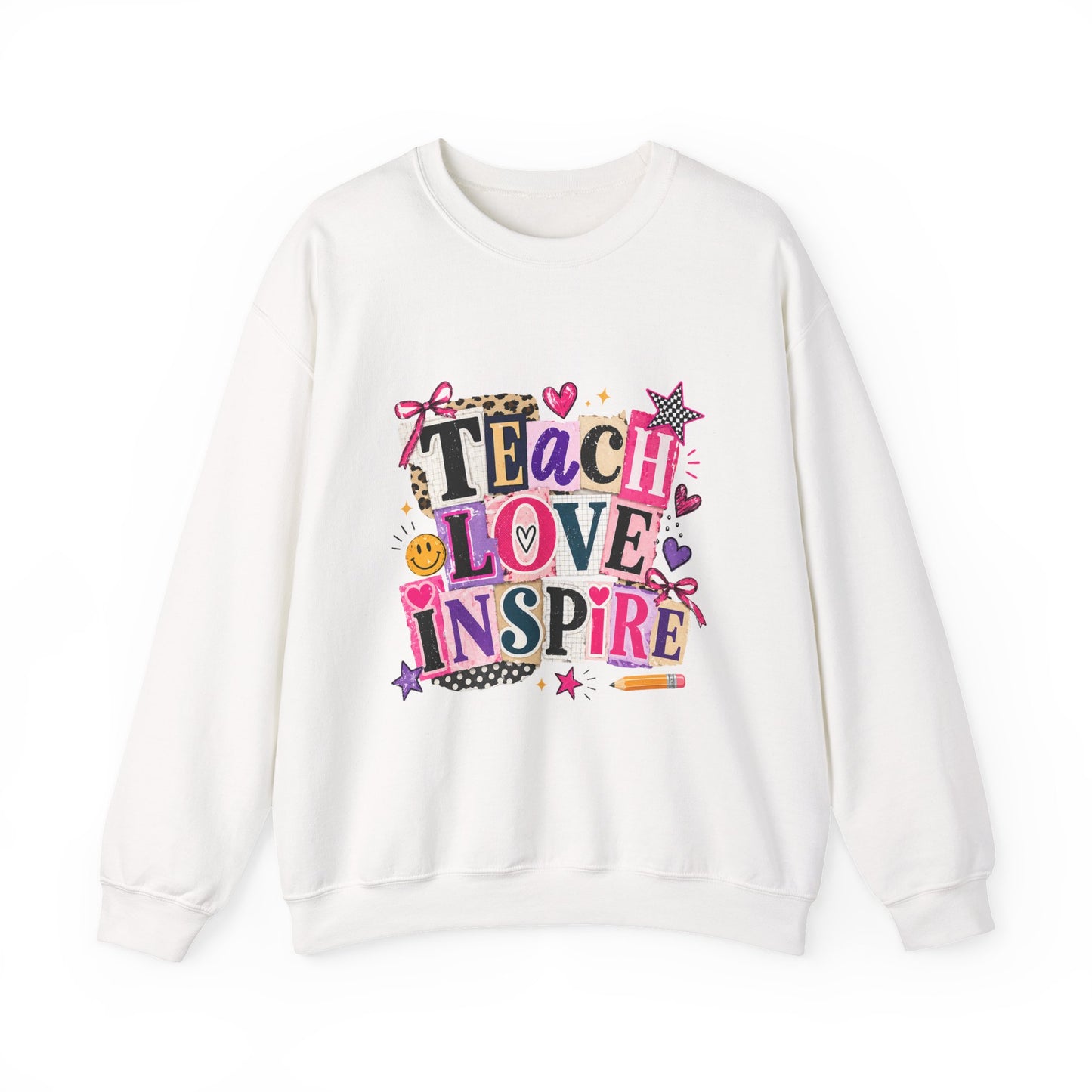 Teacher ‘Teach Love Inspire’ Crewneck Sweatshirt
