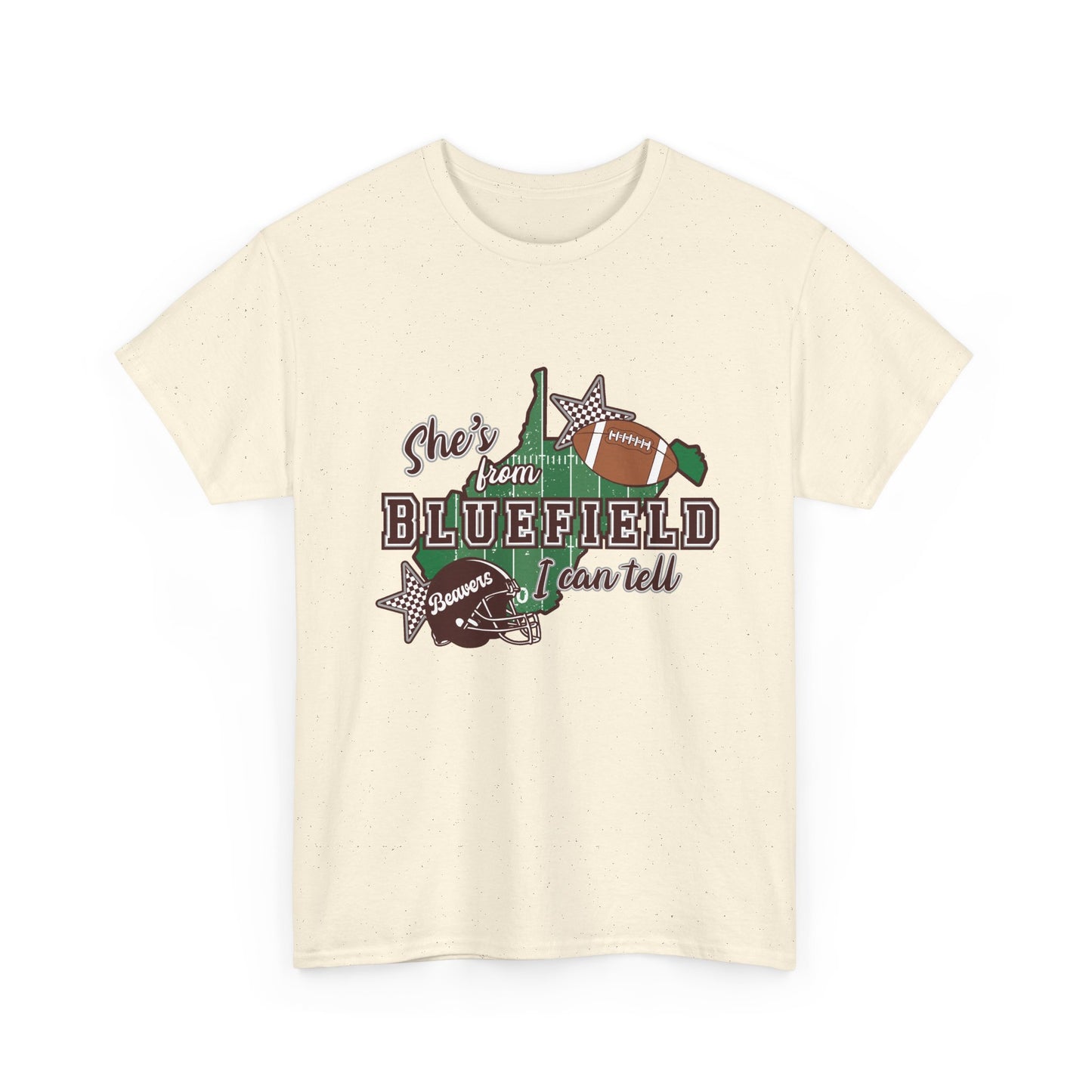 She’s From Bluefield Football T-Shirt — Bluefield Proud Game Day Tee