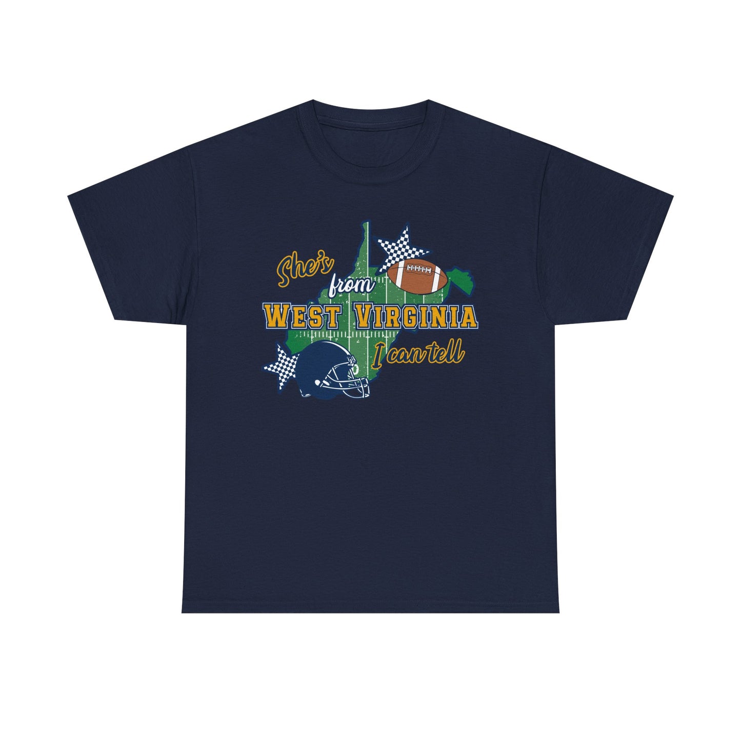 West Virginia Football T-Shirt – 'She's From West Virginia' State Pride Tee