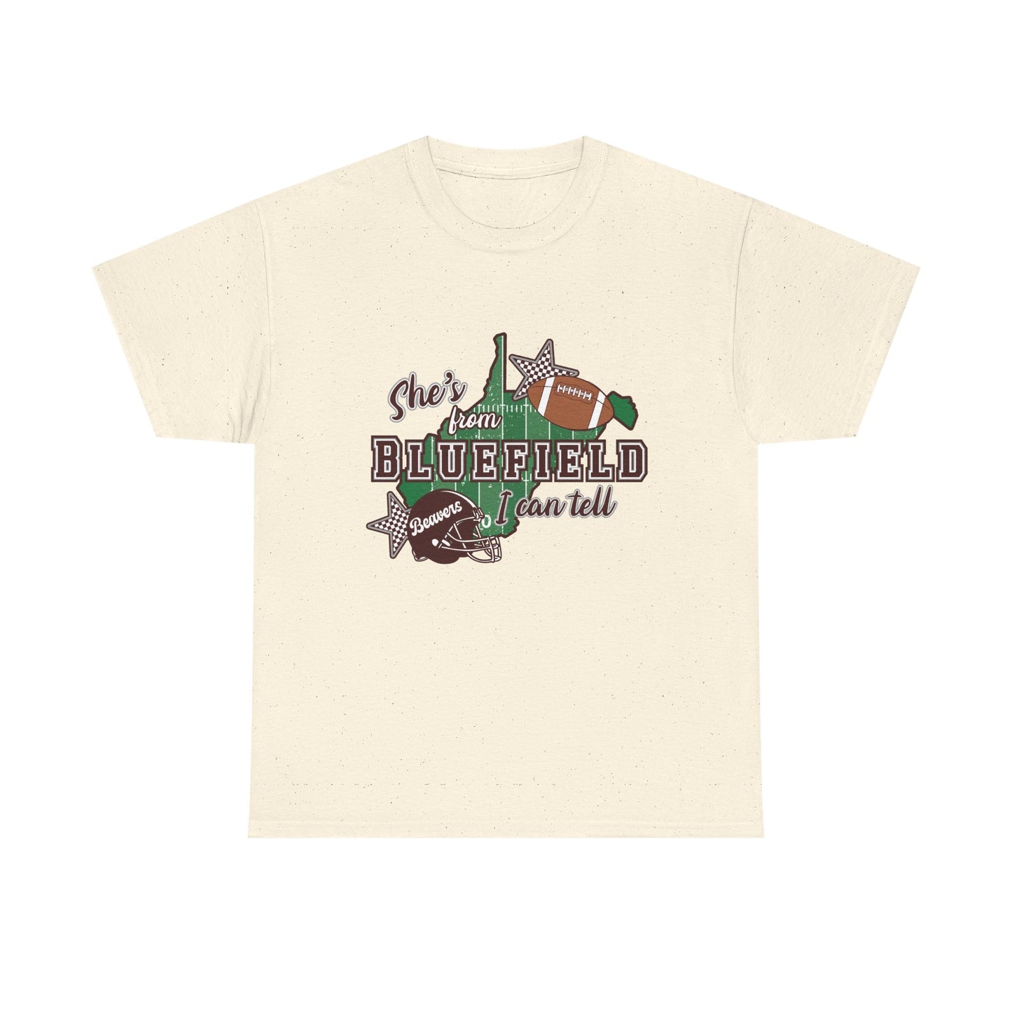 She’s From Bluefield Football T-Shirt — Bluefield Proud Game Day Tee