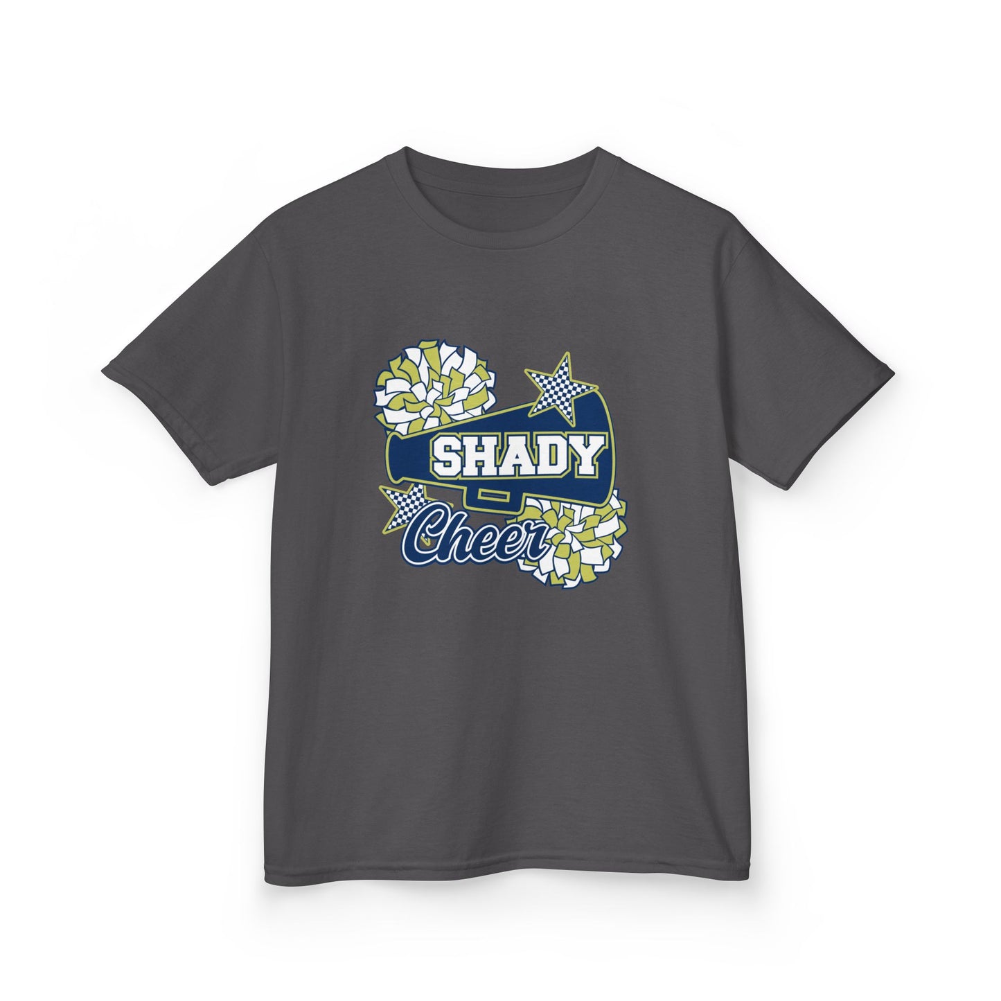 Shady Cheer Kids T-Shirt — Cheerleading Pom Pom Graphic Tee