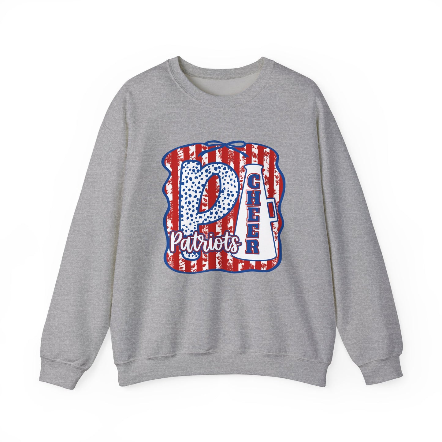 Patriots Cheer Crewneck Sweatshirt — Red, White & Blue