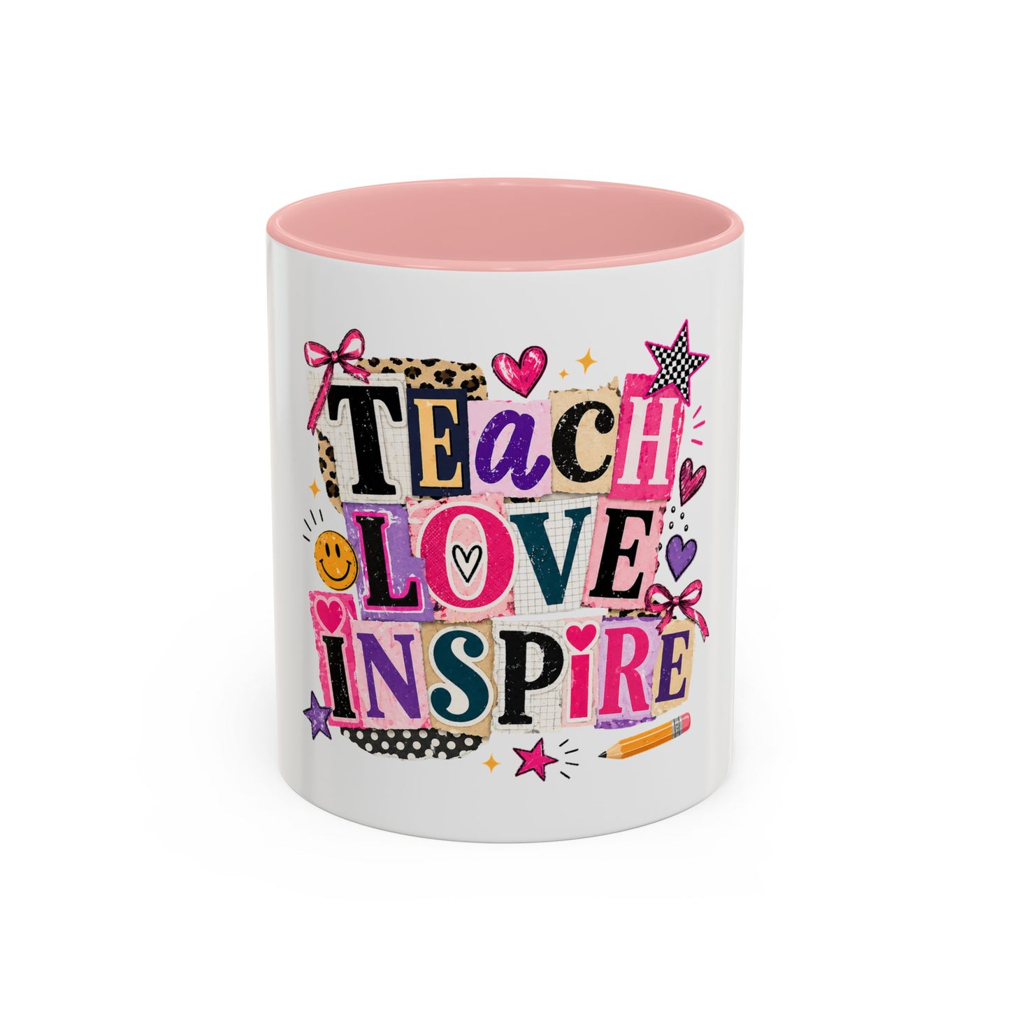 Teach Love Inspire Coffee Mug — Colorful Teacher Appreciation Gift