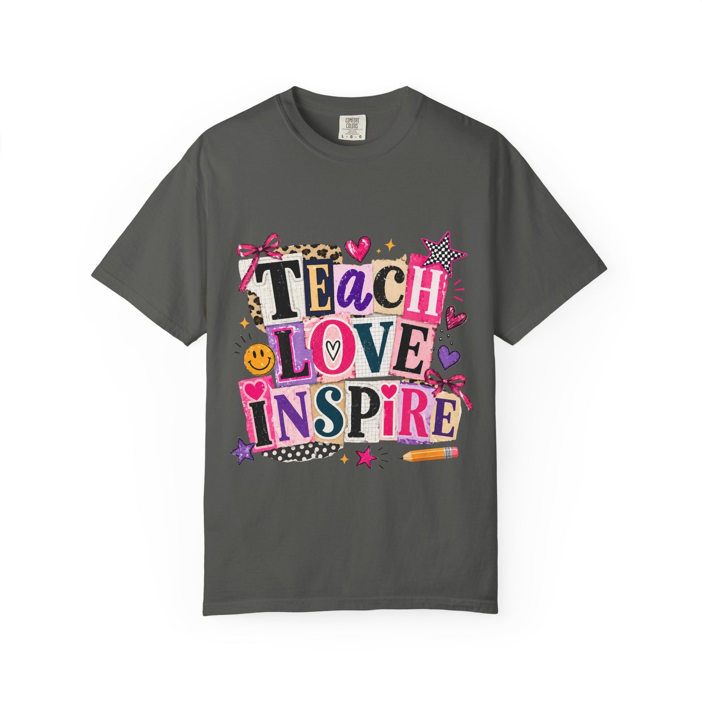 Teacher "Teach Love Inspire" T-Shirt — Colorful Classroom Teacher Gift