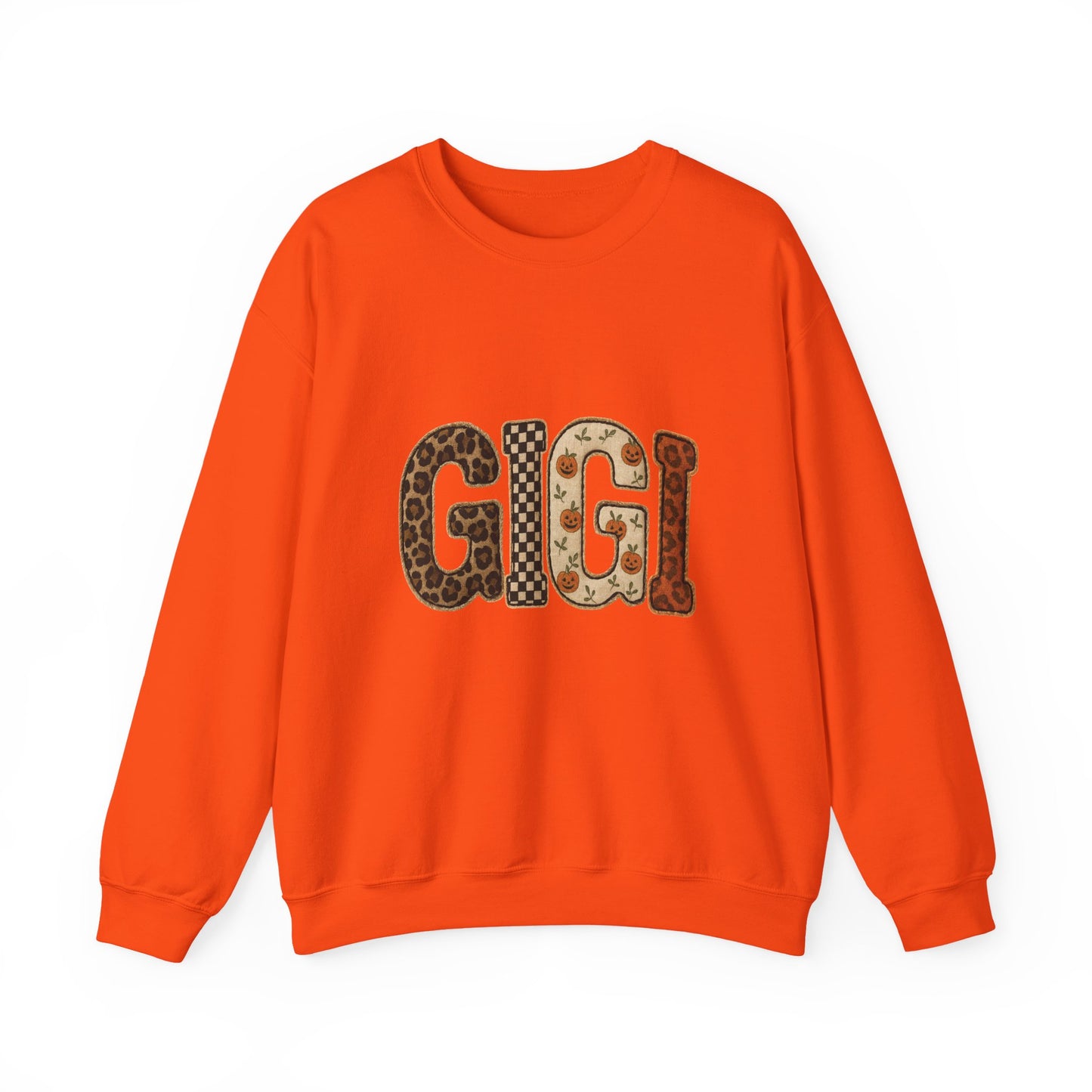 Gigi Leopard & Floral Crewneck Sweatshirt - Grandma 'GIGI' Cozy Gift