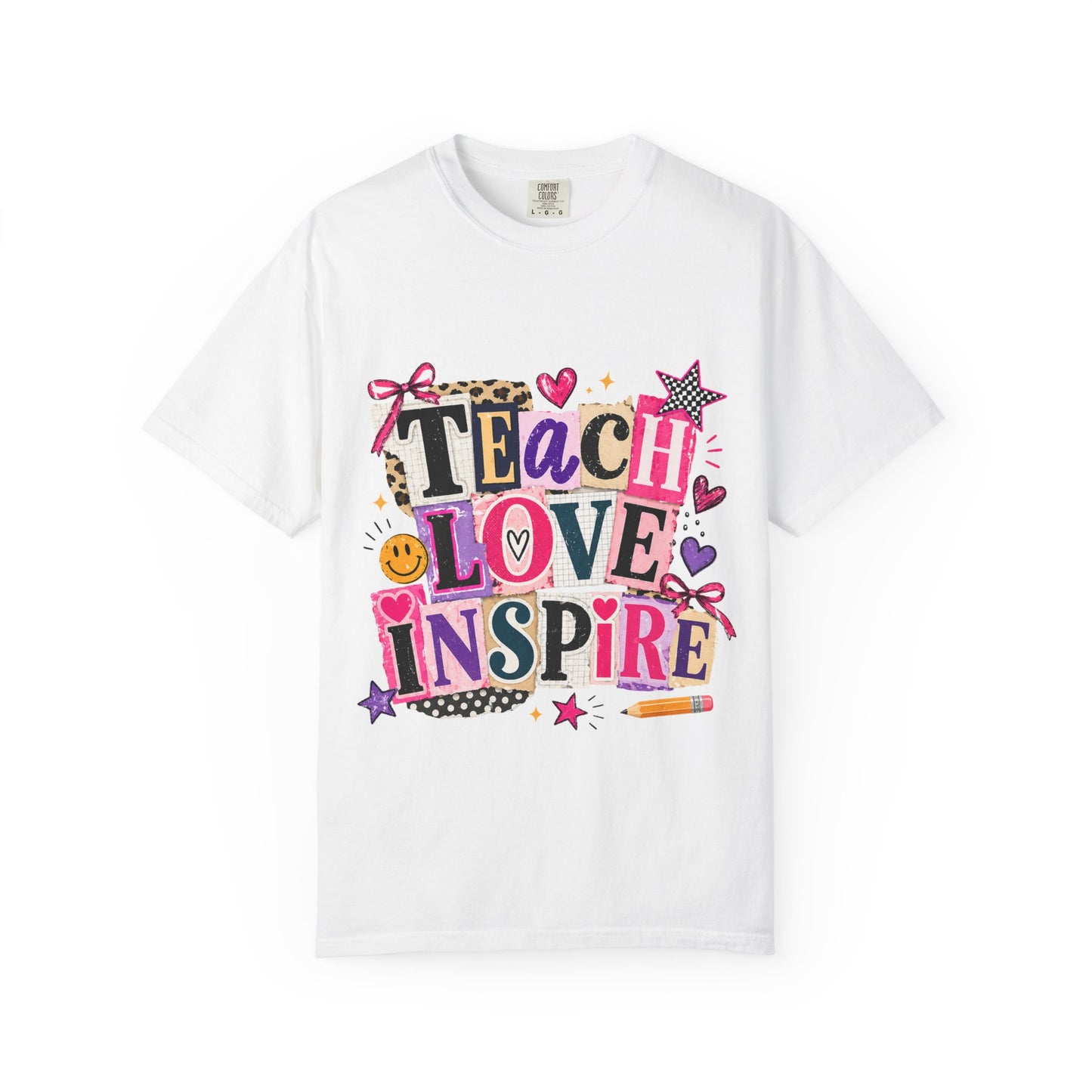 Teacher "Teach Love Inspire" T-Shirt — Colorful Classroom Teacher Gift