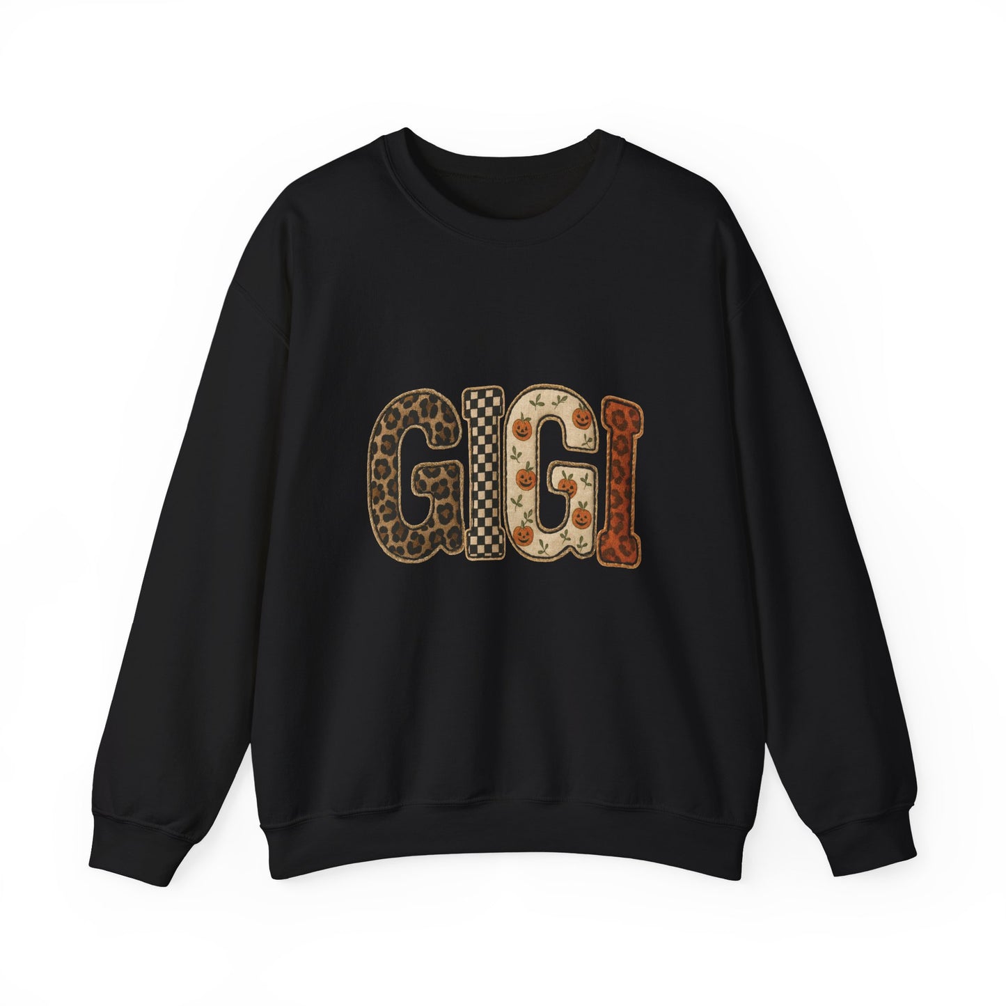 Gigi Leopard & Floral Crewneck Sweatshirt - Grandma 'GIGI' Cozy Gift