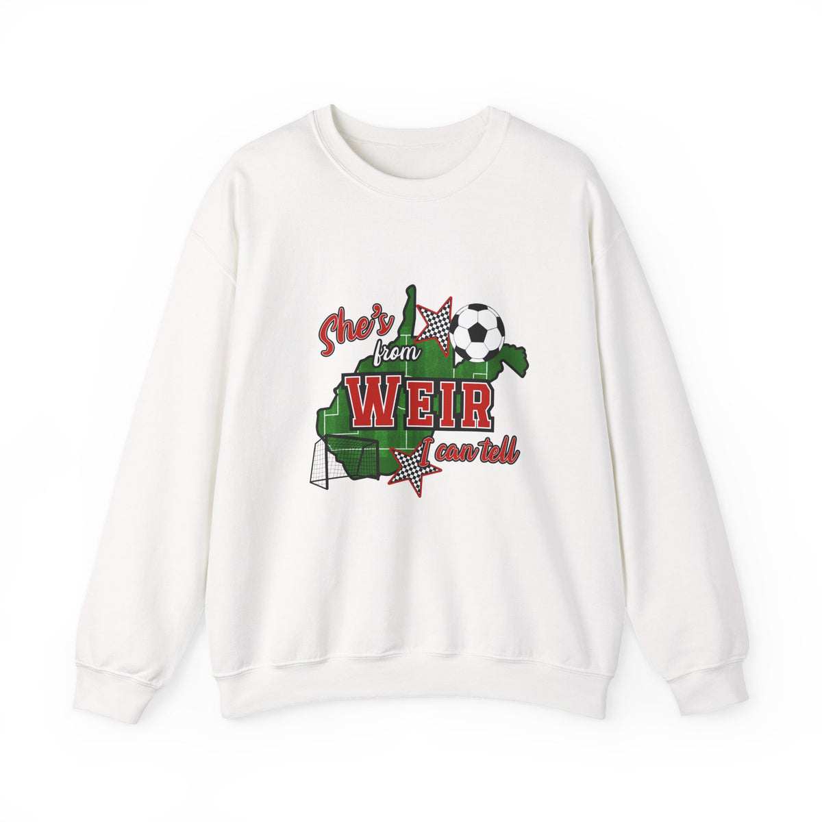 Weir She's From Soccer Crewneck