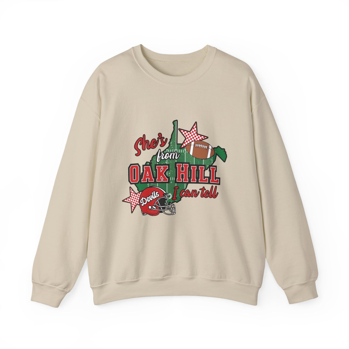Oak Hill Football Crewneck Sweatshirt – "Shots from Oak Hill" Retro Design