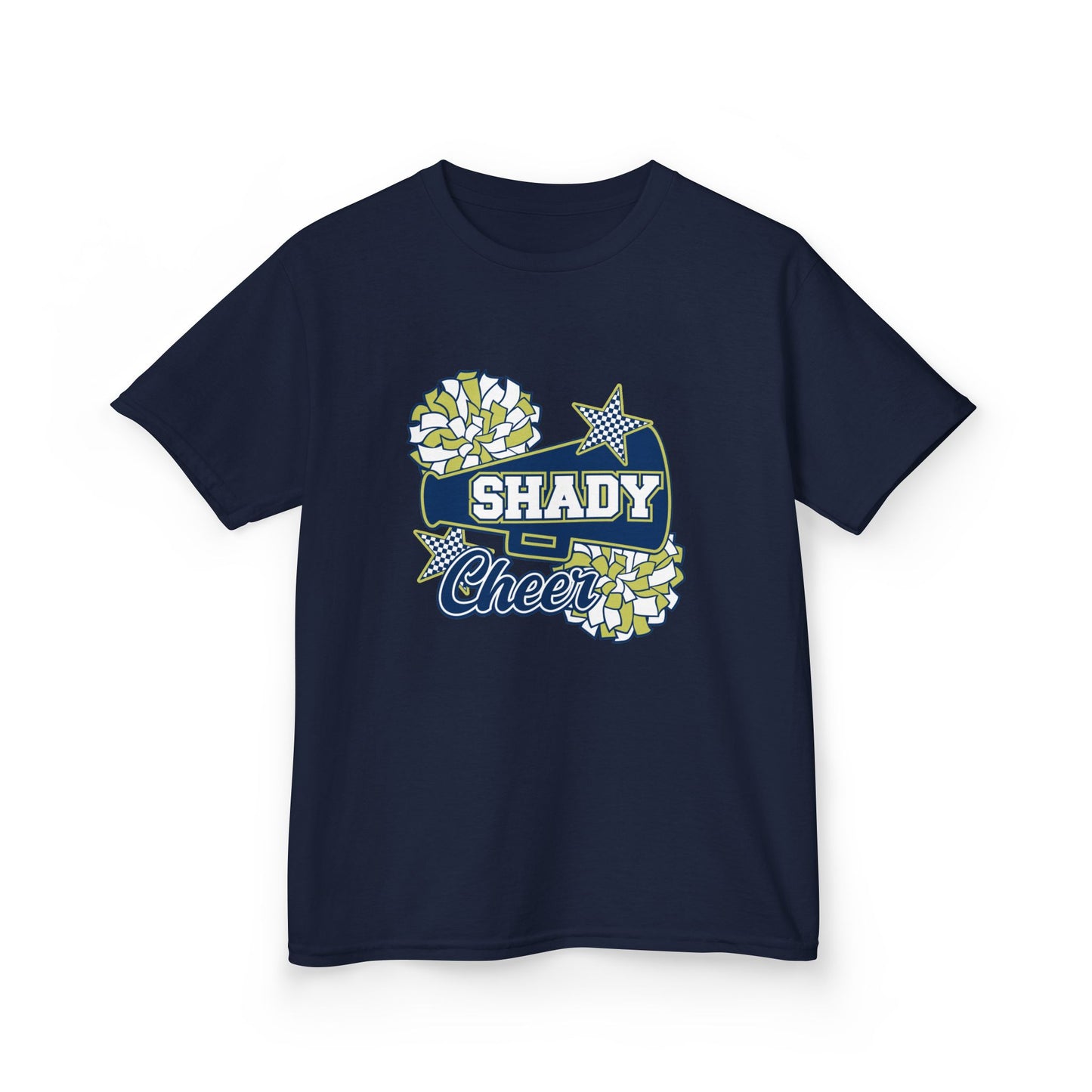 Shady Cheer Kids T-Shirt — Cheerleading Pom Pom Graphic Tee