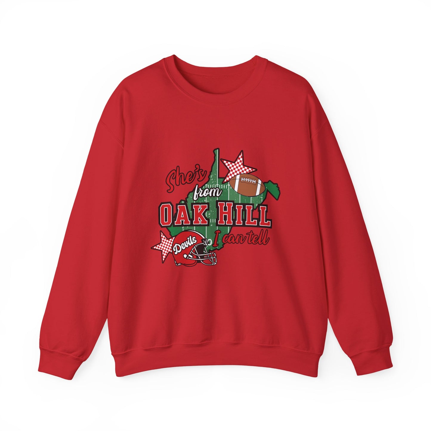 Oak Hill Football Crewneck Sweatshirt – "Shots from Oak Hill" Retro Design